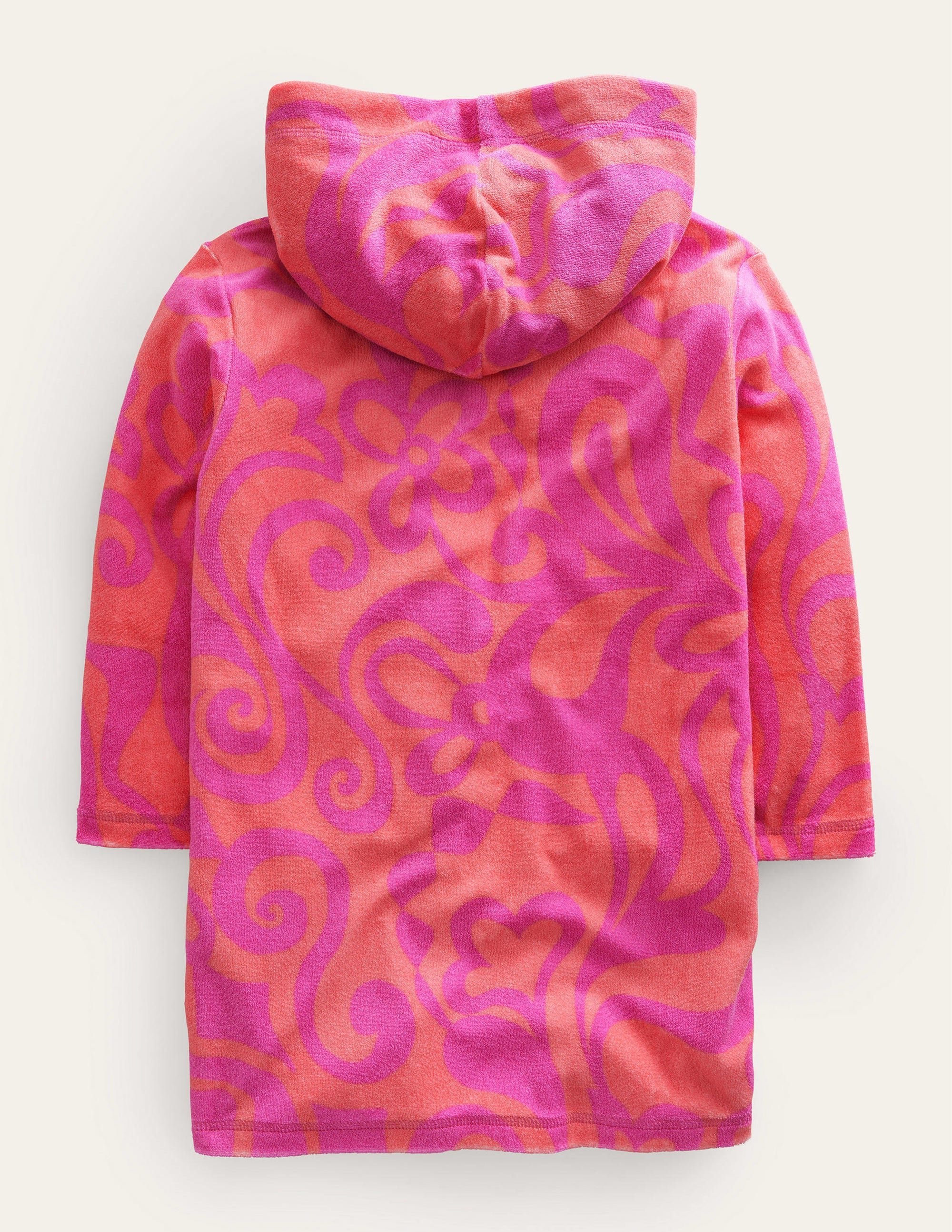 Gemustertes Frottee-Strandkleid-Pfirsichbowle - Image 2
