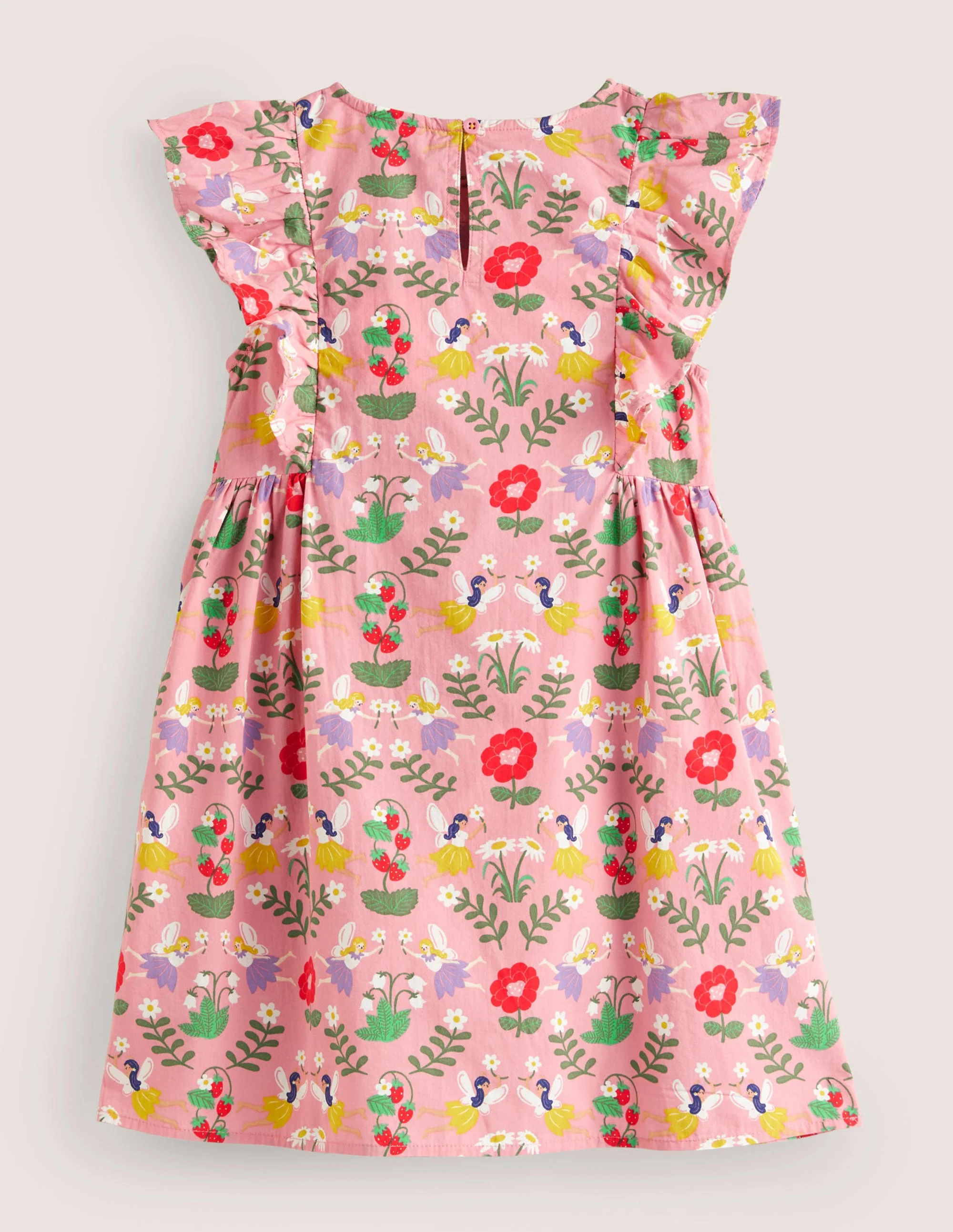 Gemustertes Kleid mit Rüschenärmeln-Rosa, Feen - Image 2