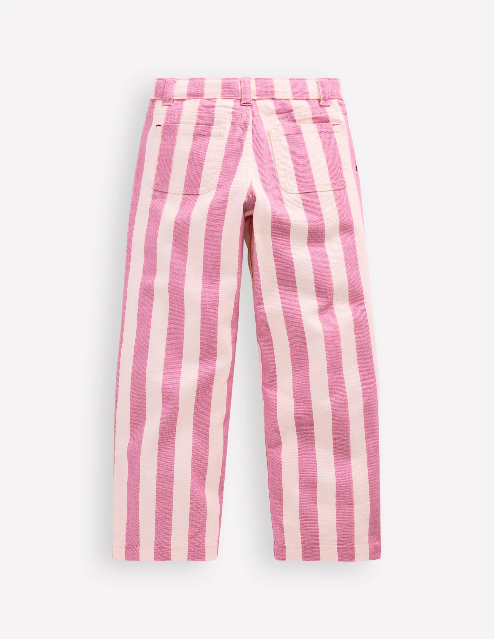 Gerade Jeans mit aufgesetzten Taschen-Rosa/Naturweiß Streifen - Image 5