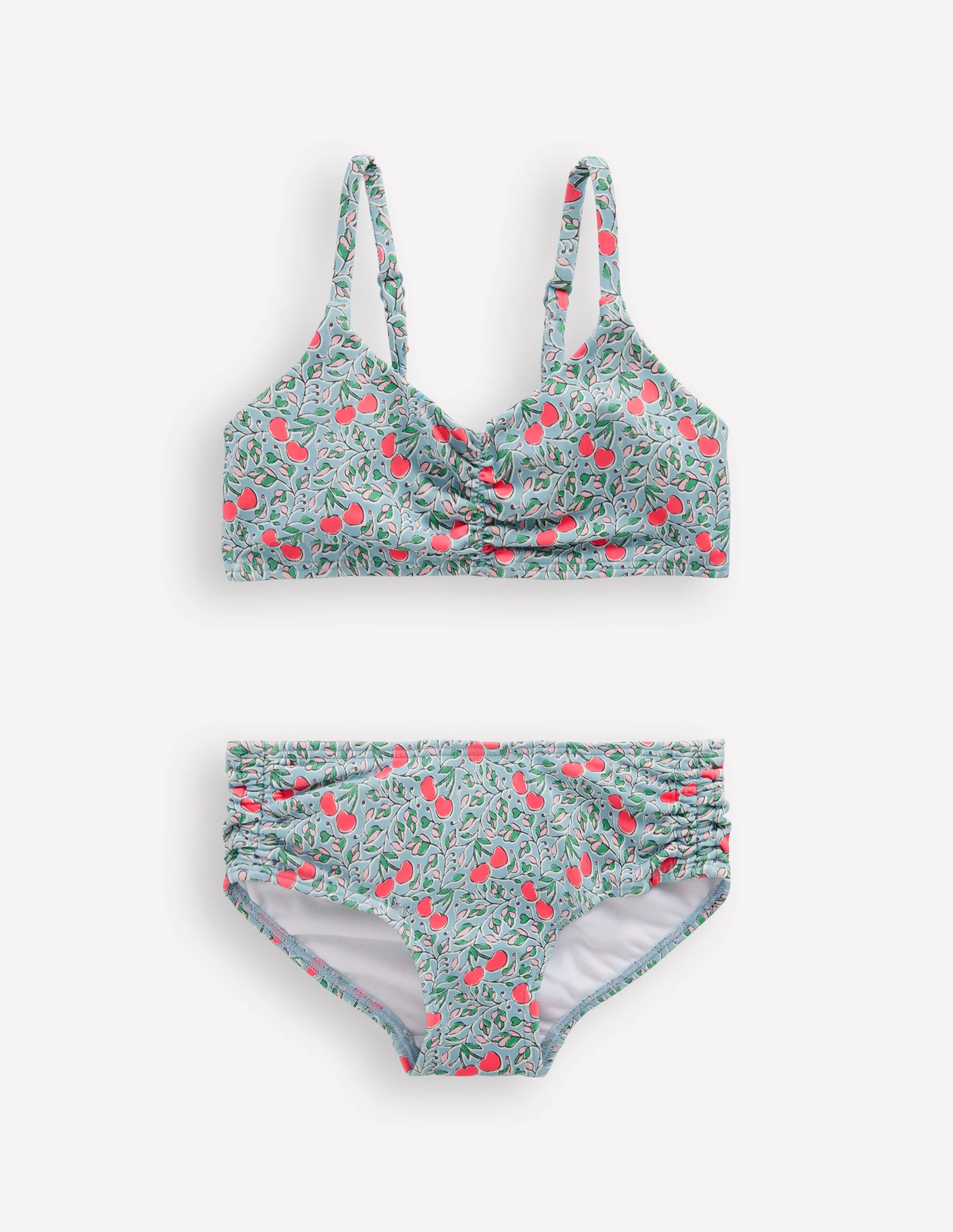 Geraffter Bikini-Nebelblau Kirschzweige