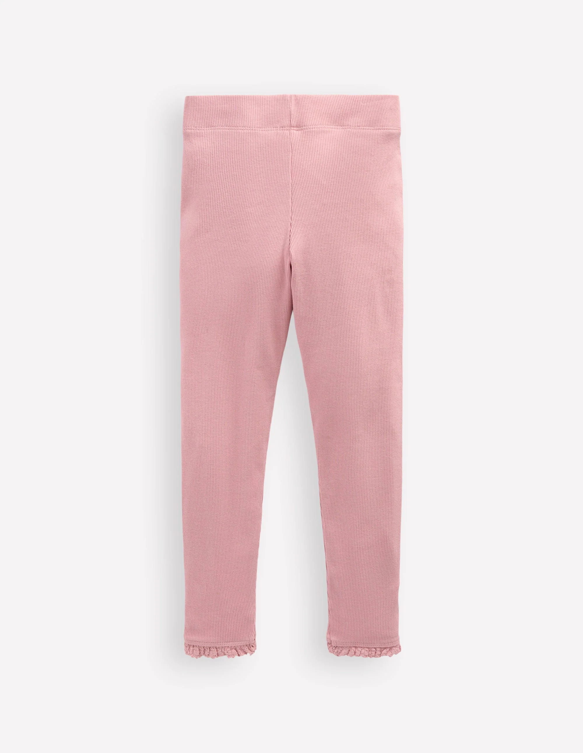 Gerippte Baumwoll-Leggings-Vintage-Rosa - Image 2