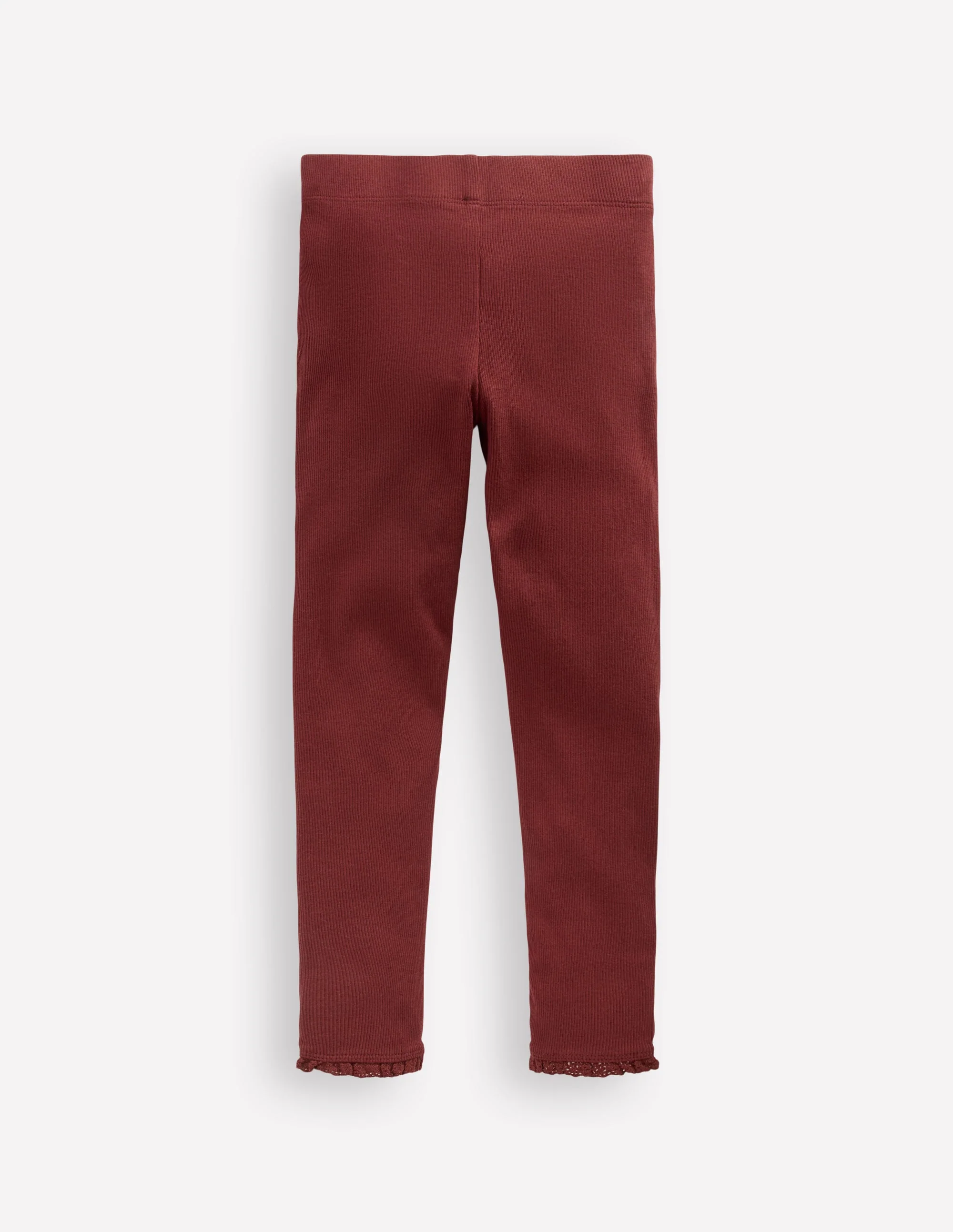 Gerippte Leggings-Kastanie - Image 2