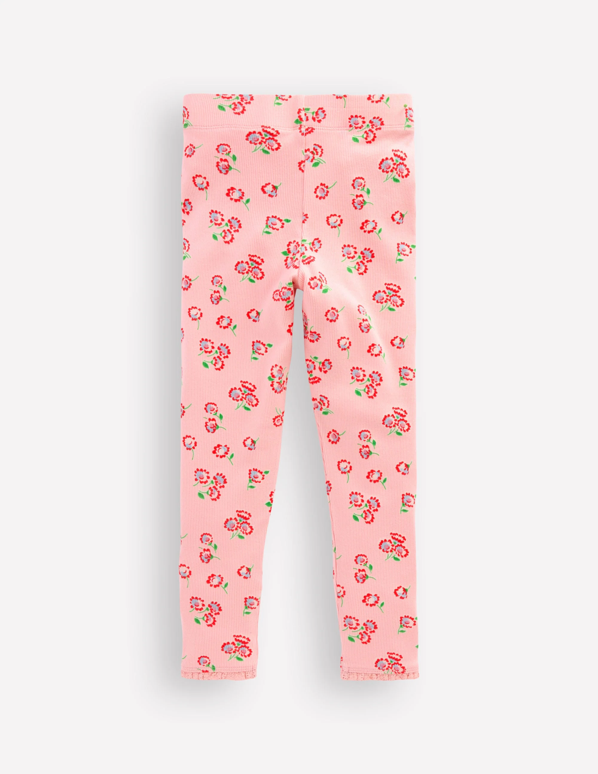 Gerippte Leggings-Kreiderosa Gänseblümchen - Image 2
