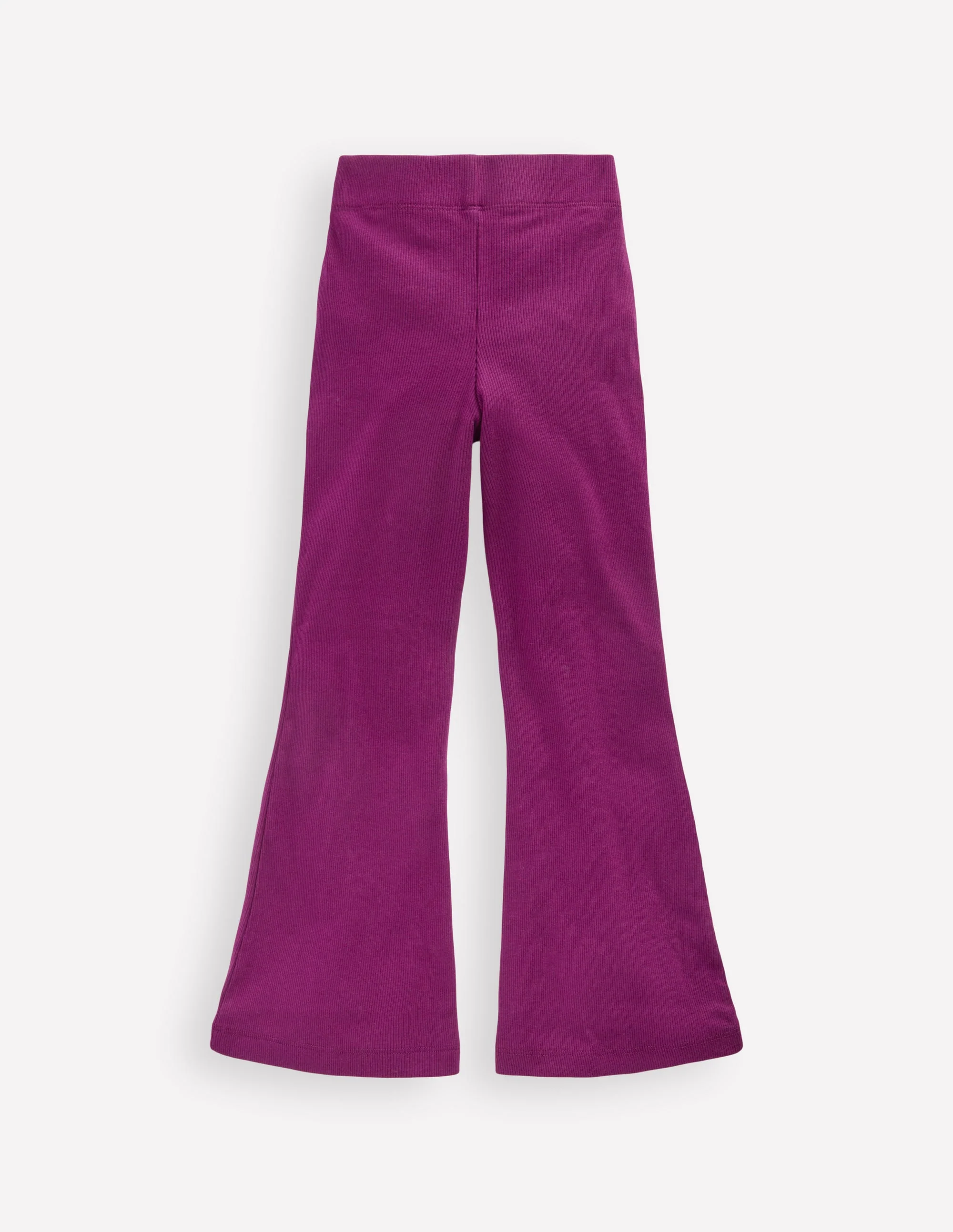 Gerippte Leggings mit Schlag-Brombeere - Image 2