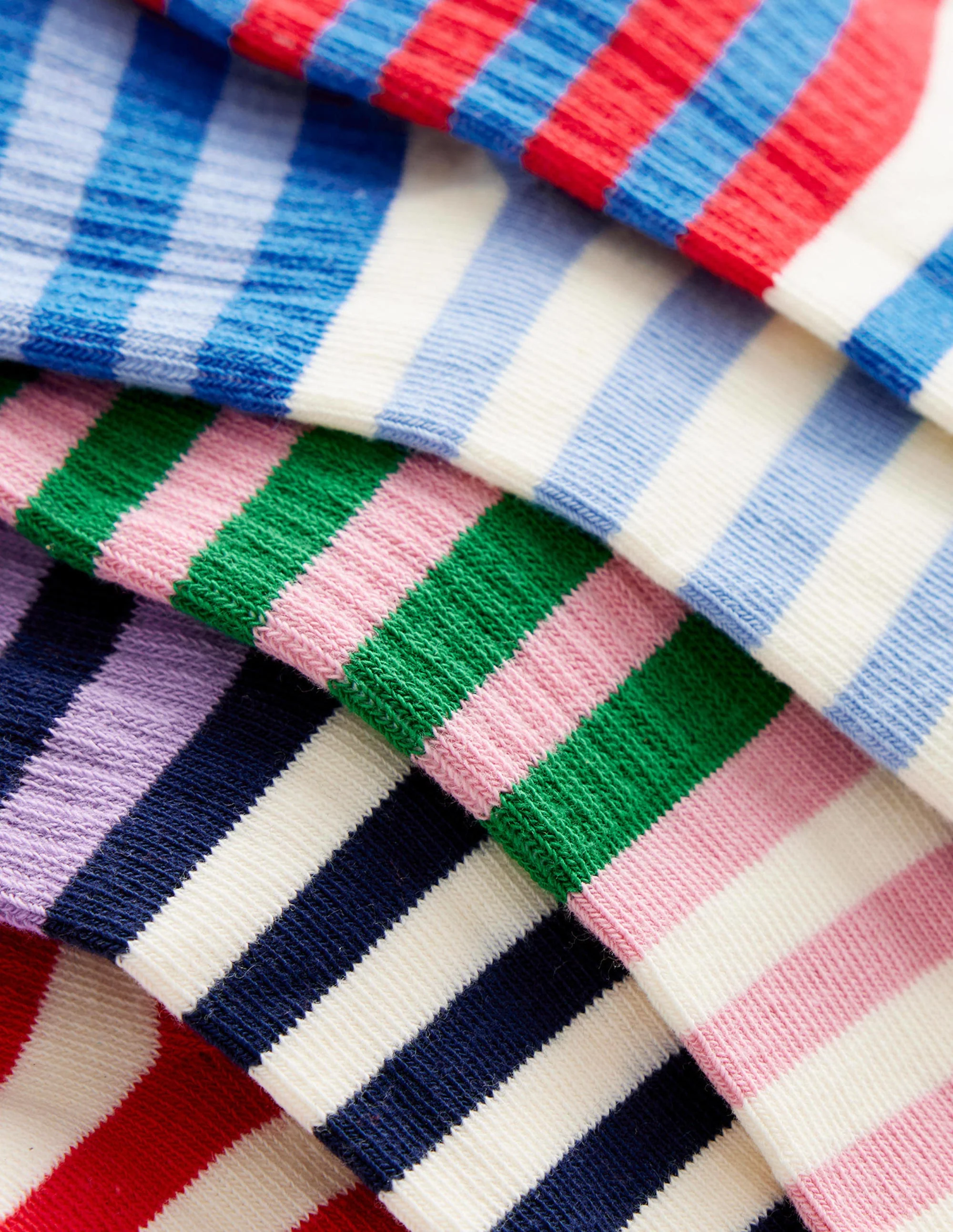 Gerippte Socken im 5er-Pack-Bunt Gestreift - Image 2