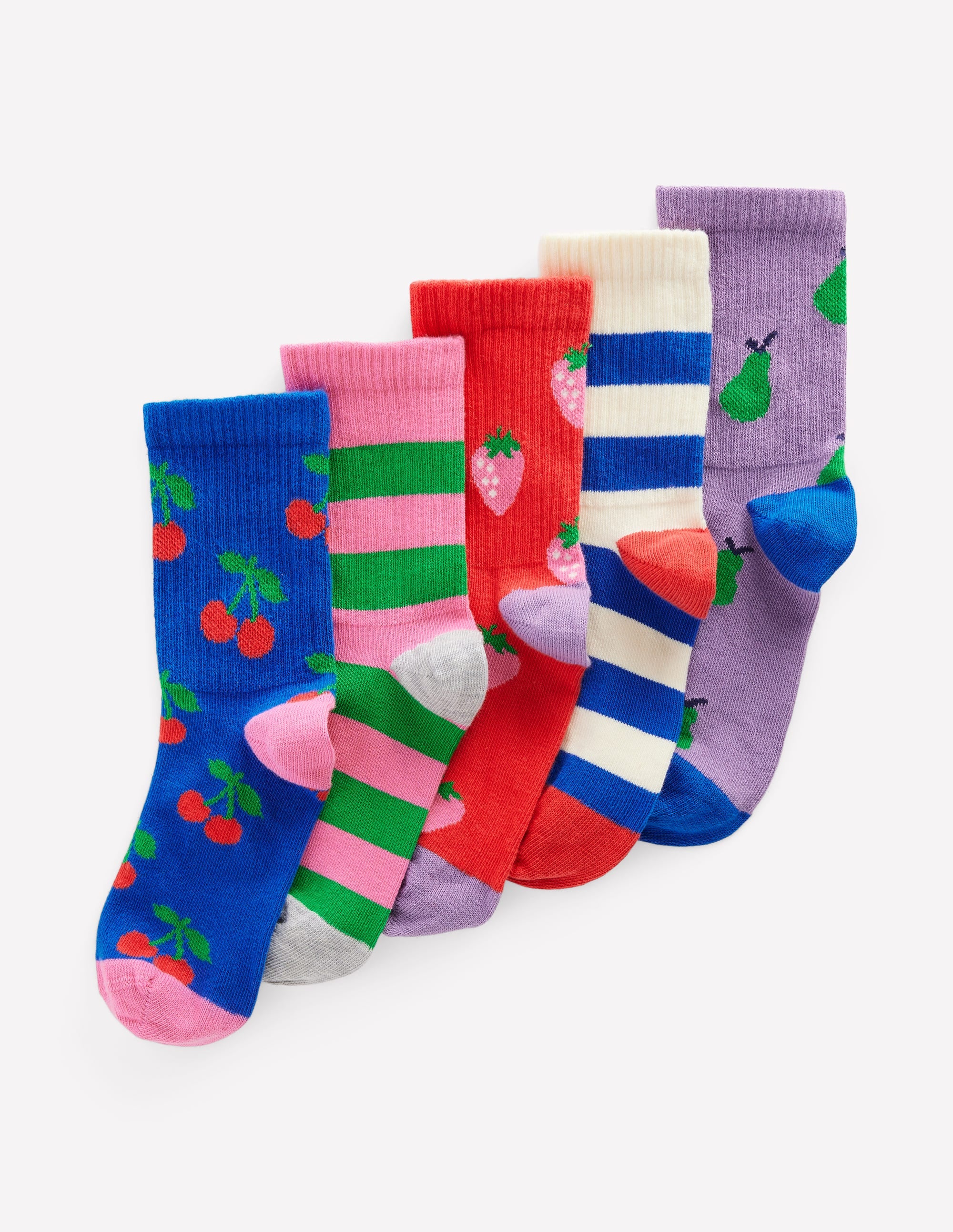 Gerippte Socken im 5er-Pack-Frucht