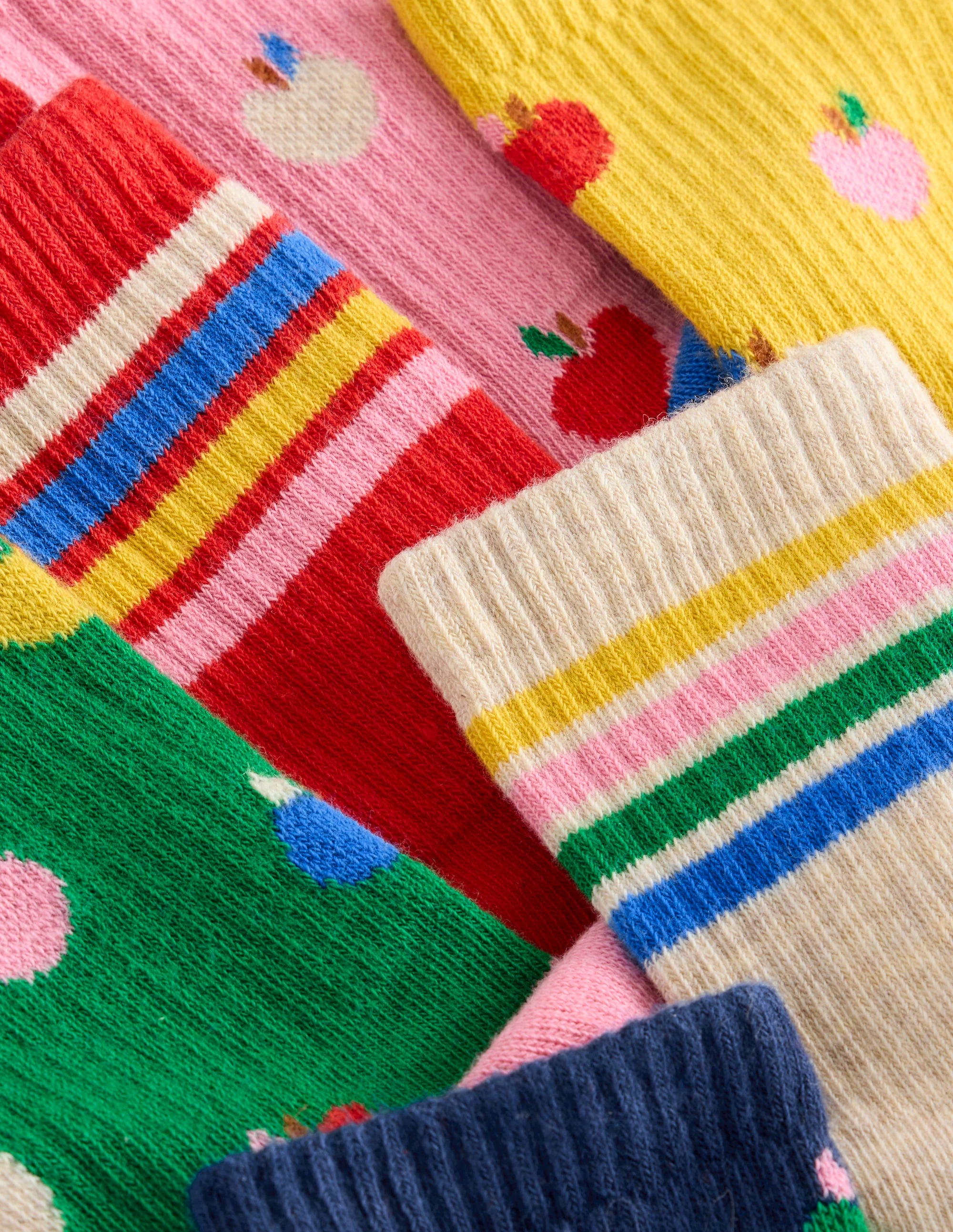 Gerippte Socken im 7er-Pack-Bunt Pointelle - Image 2
