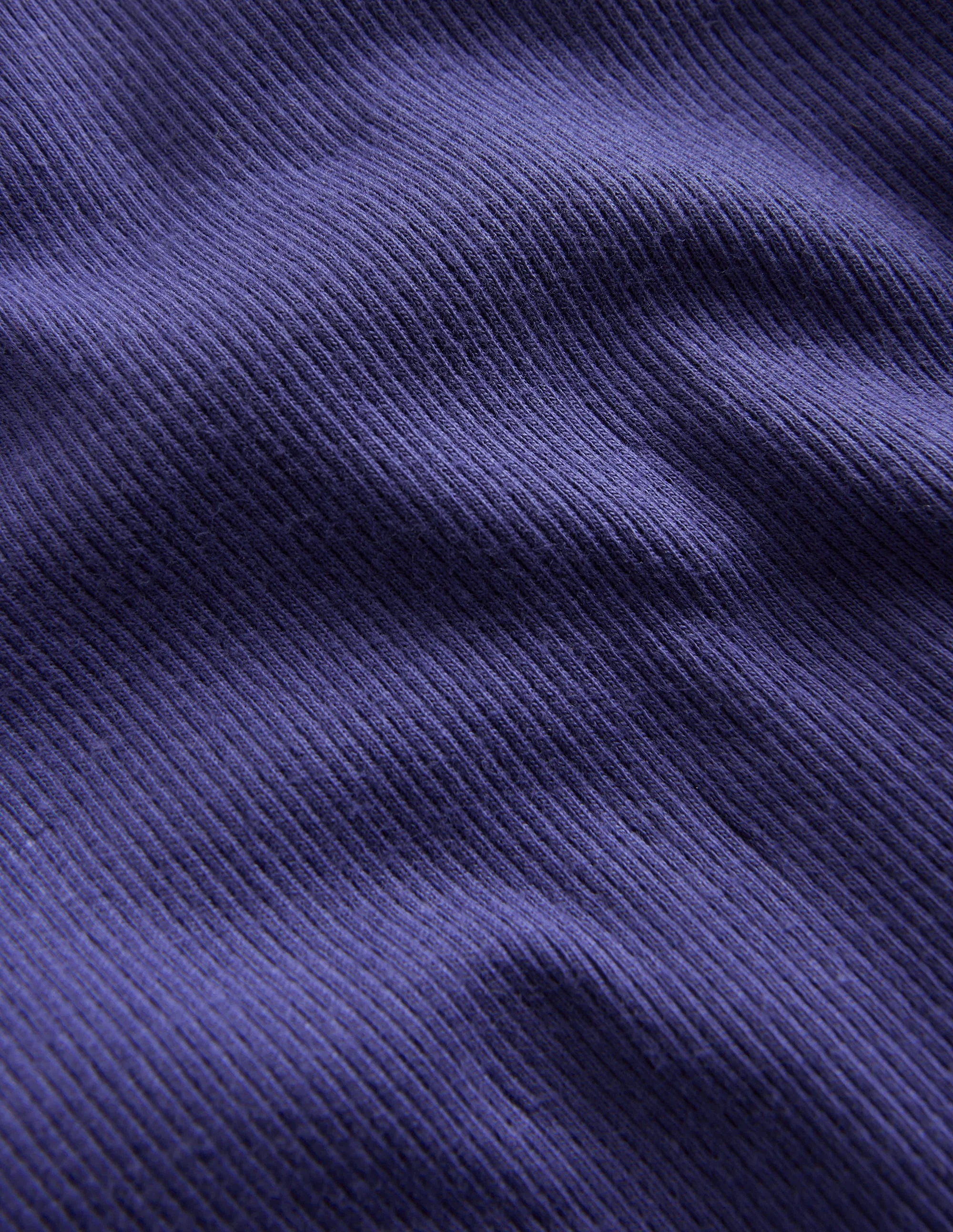 Geripptes Kurzarm-T-Shirt-Steuerbordblau - Image 3