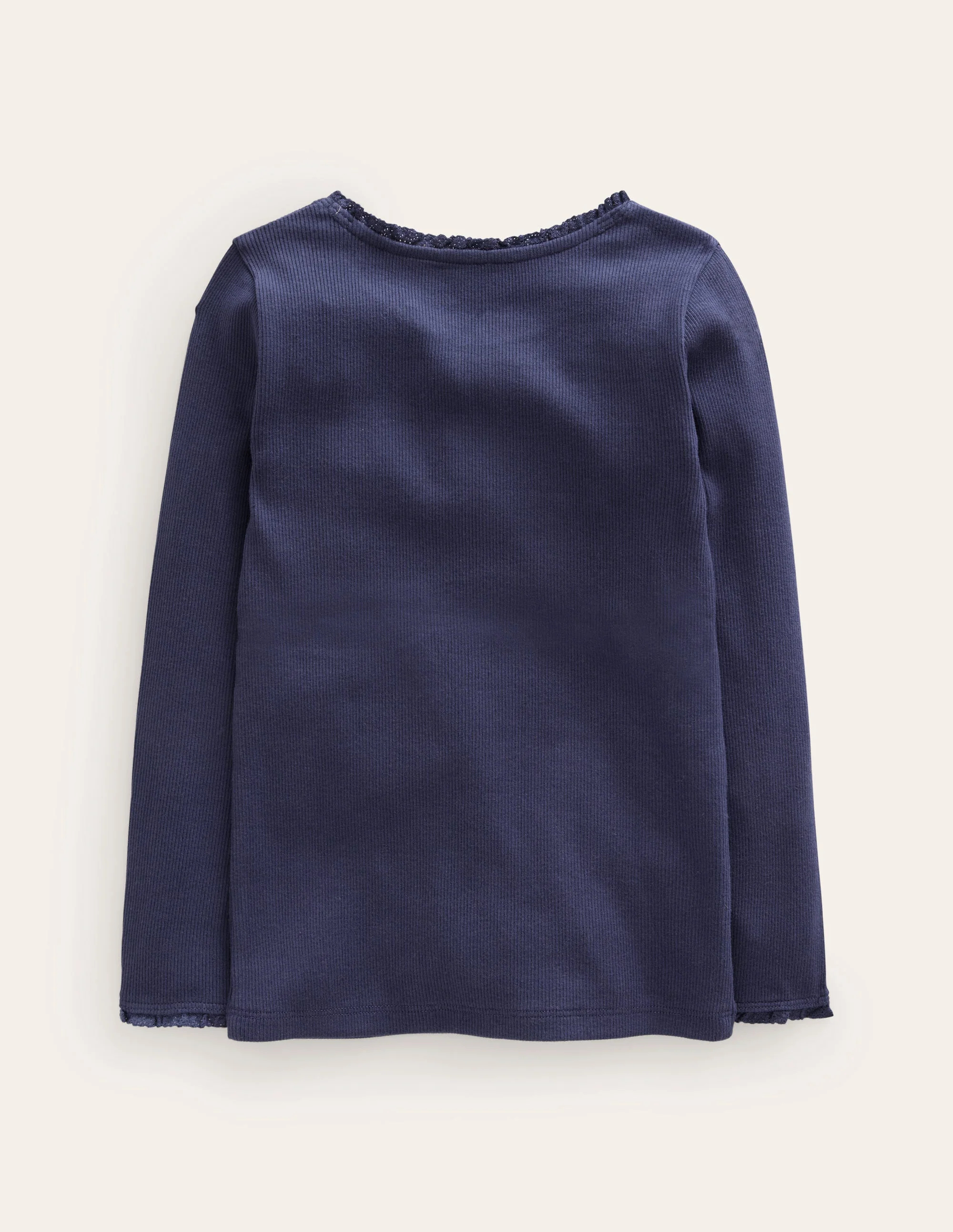 Geripptes Langarmshirt-Aristocratic Blue/ Ivory Stripe - Image 2