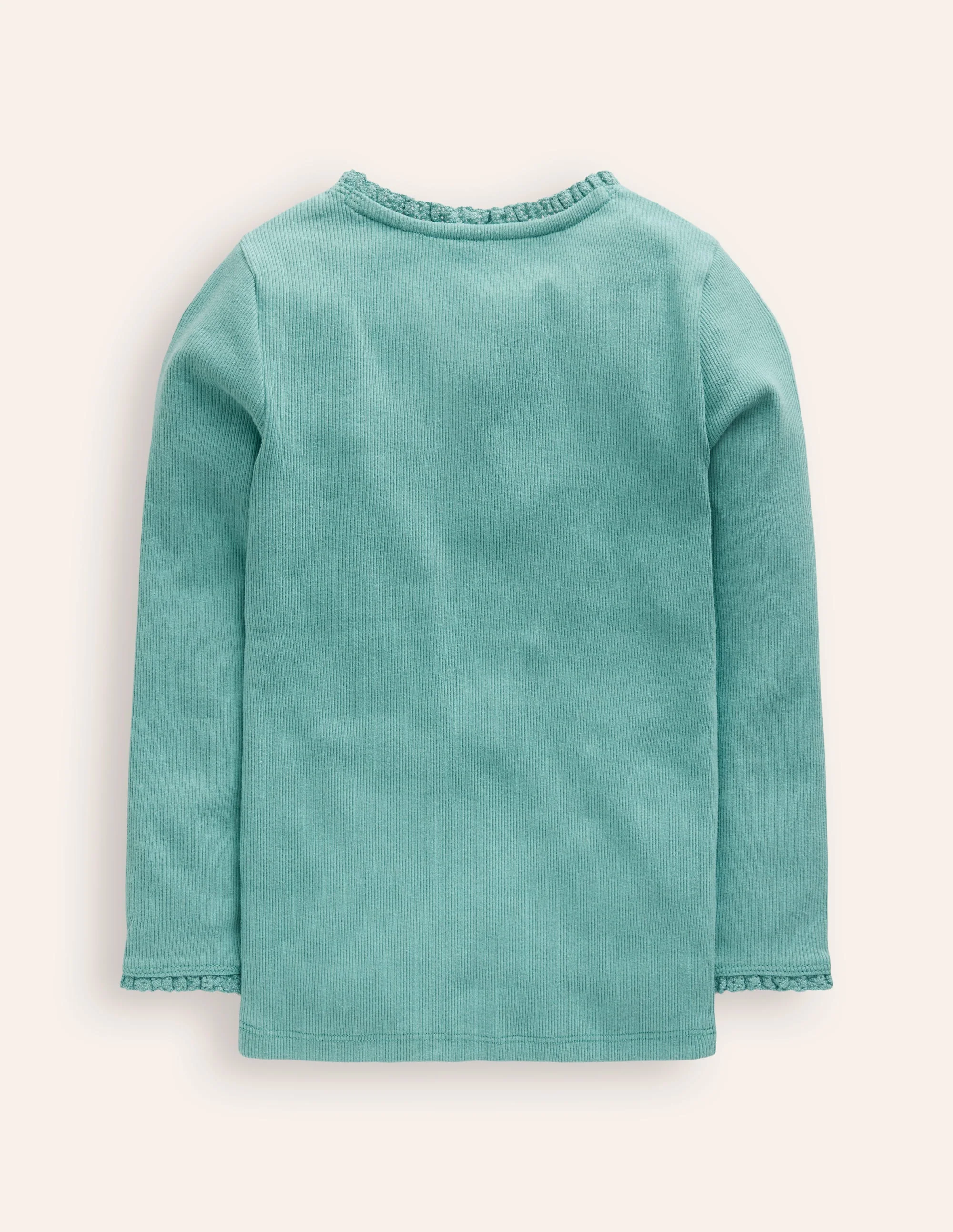 Geripptes Langarmshirt-Bachblau - Image 2