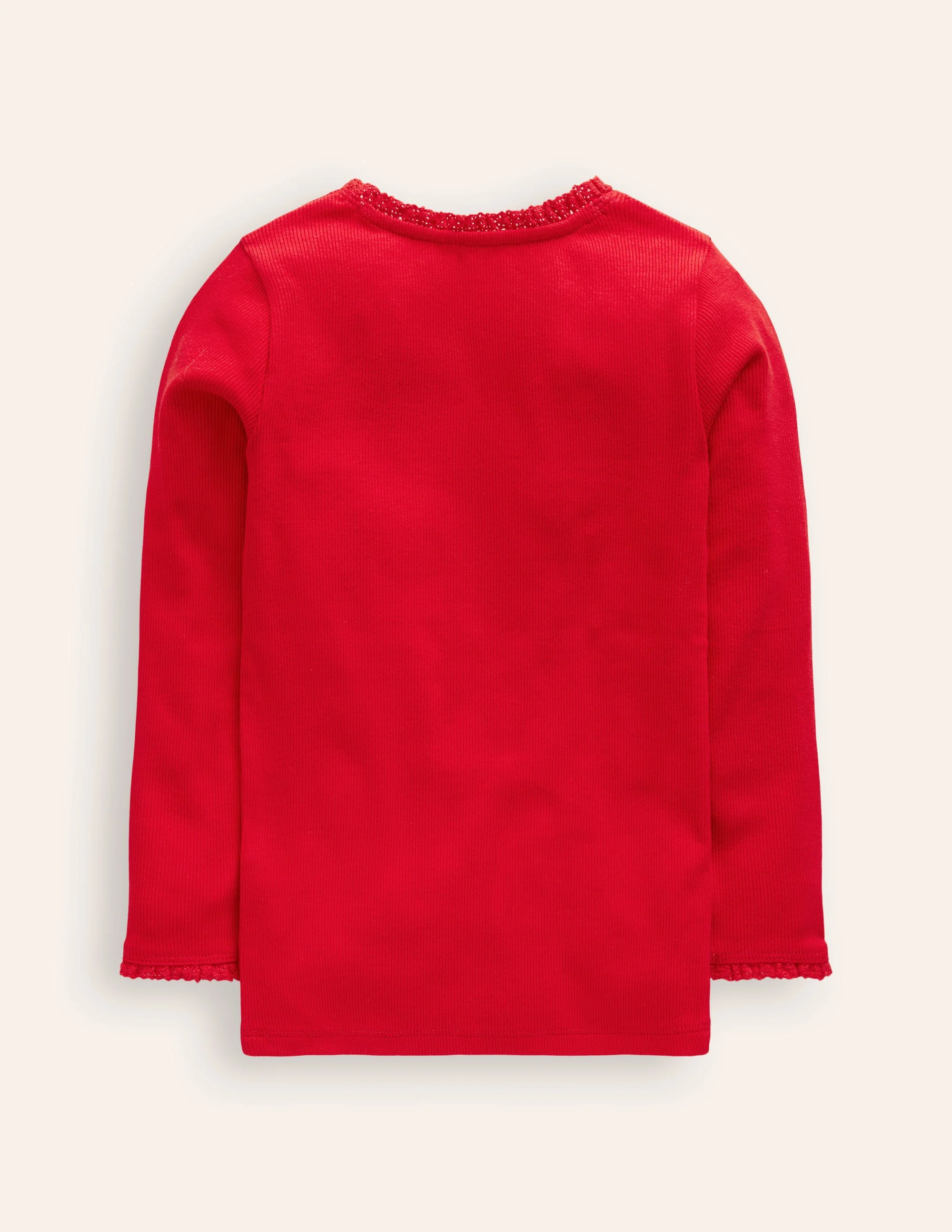 Geripptes Langarmshirt-Kirschmarmelade/Weiches Naturweiß Streifen - Image 2