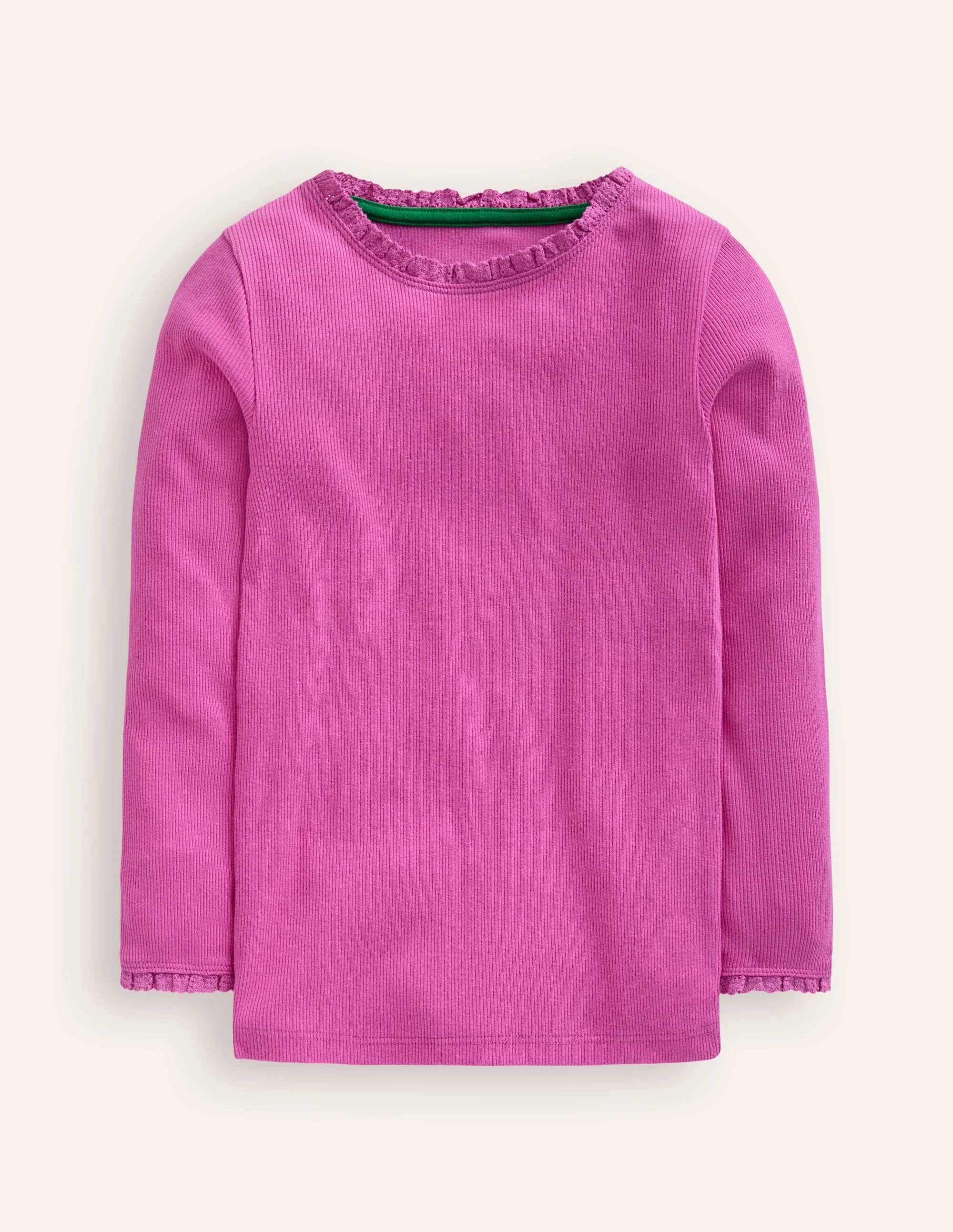 Geripptes Langarmshirt-Lila Beerensmoothie