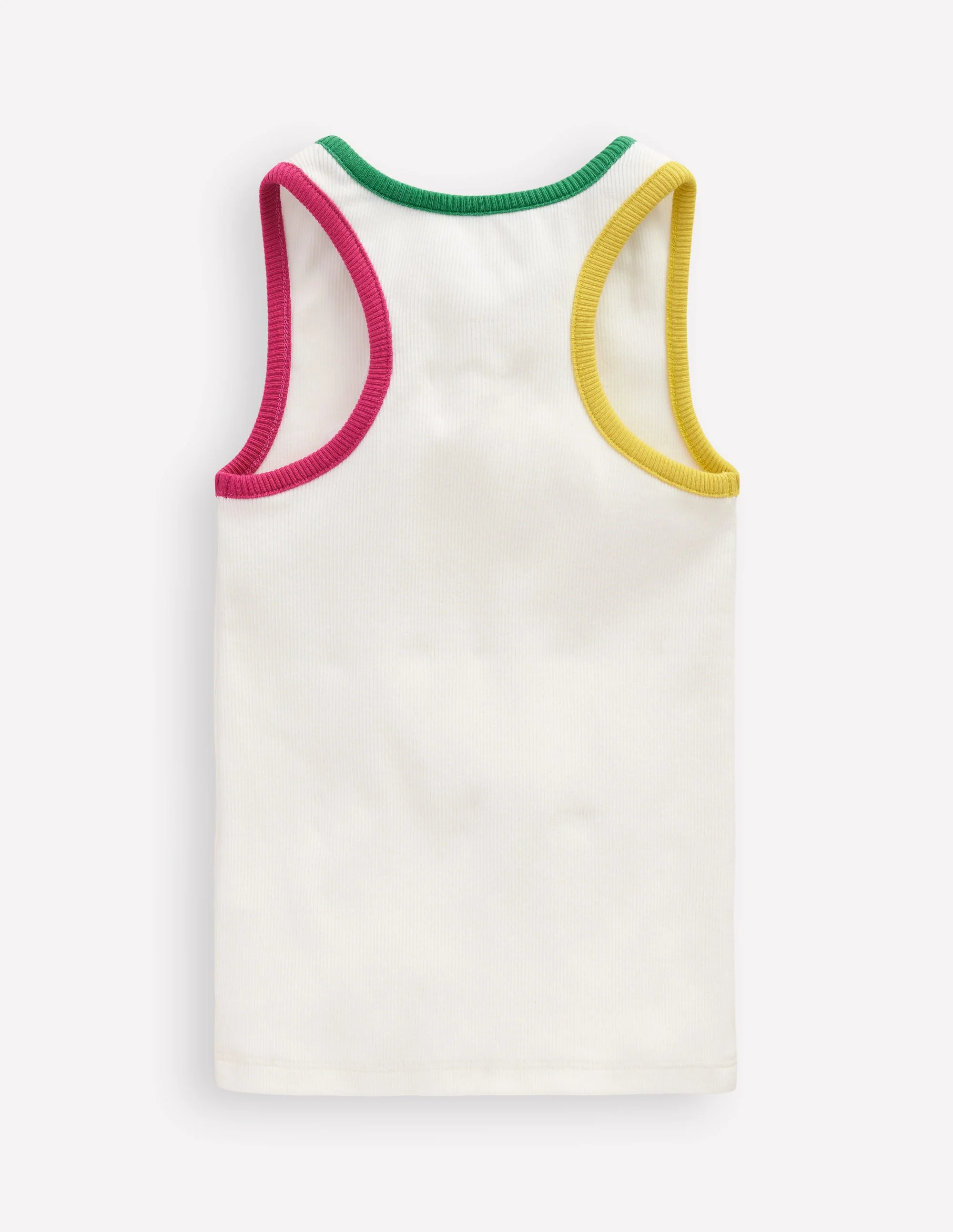 Geripptes Racerback-Top-Weiß