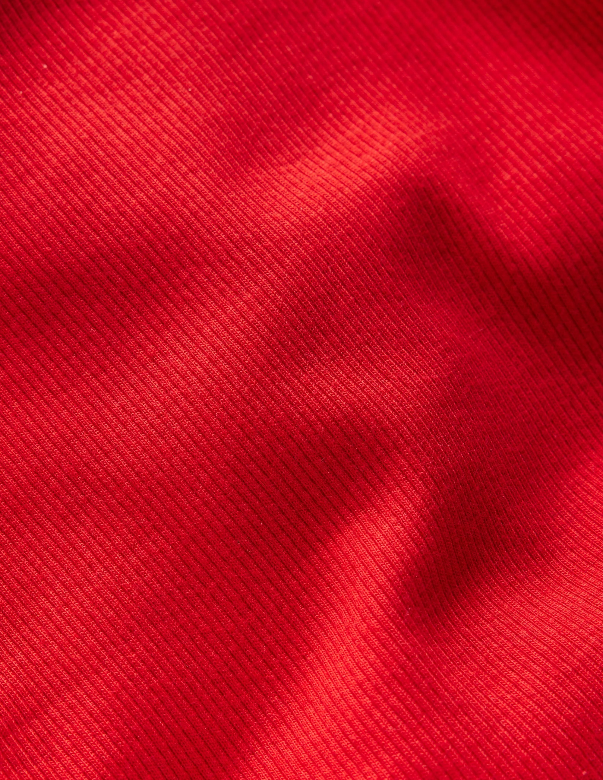 Geripptes Rollkragenoberteil-Mohnblumenrot - Image 3