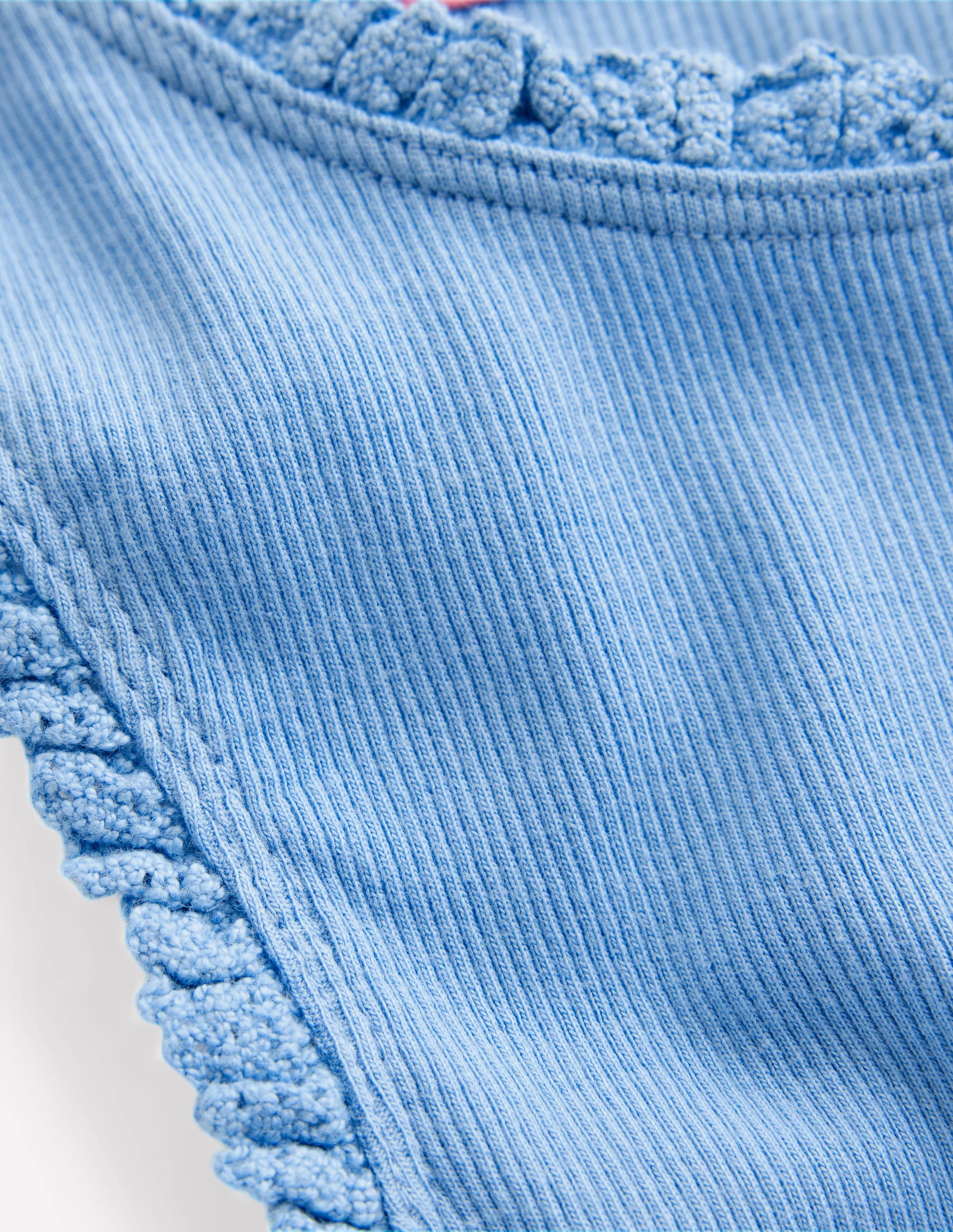 Geripptes Top mit Spitzenbesatz-Multi Spring Meadow - Image 3