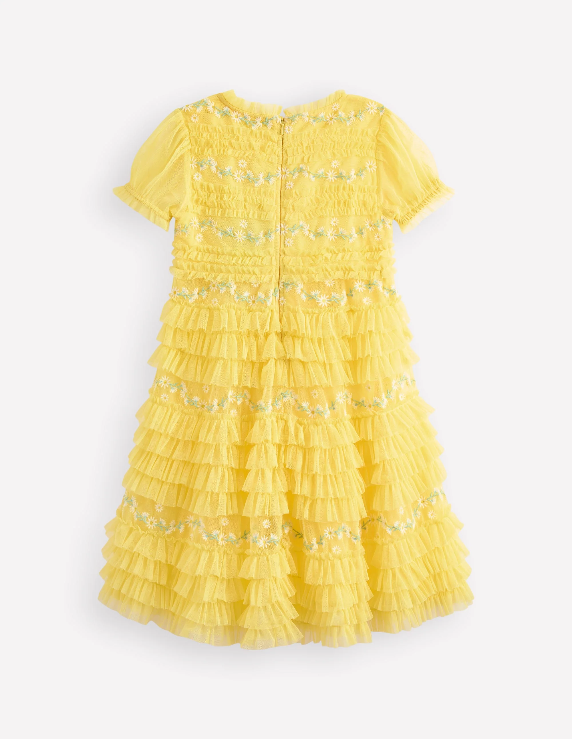 Gerüschtes Tüllkleid-Buttergelb - Image 2
