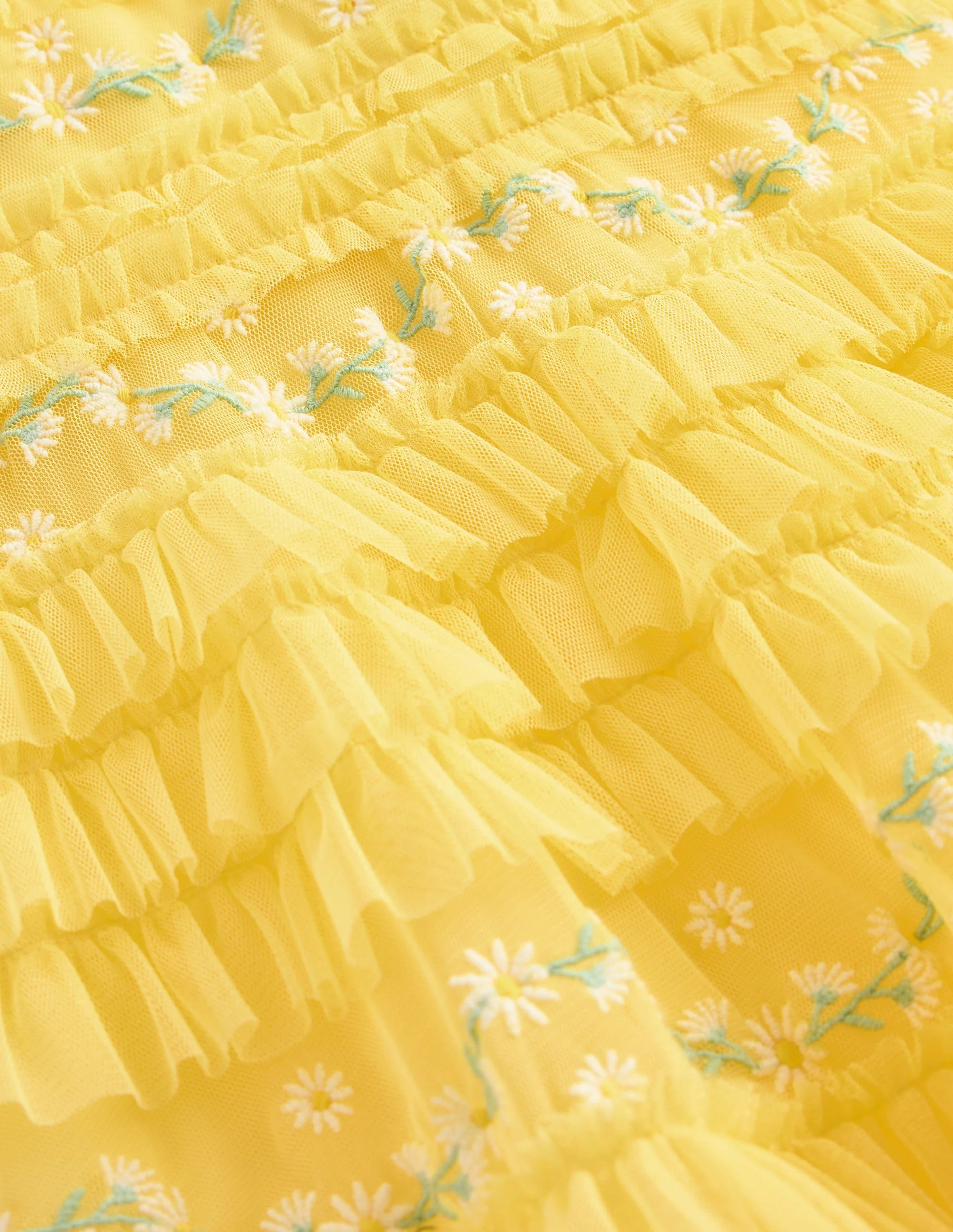Gerüschtes Tüllkleid-Buttergelb - Image 3