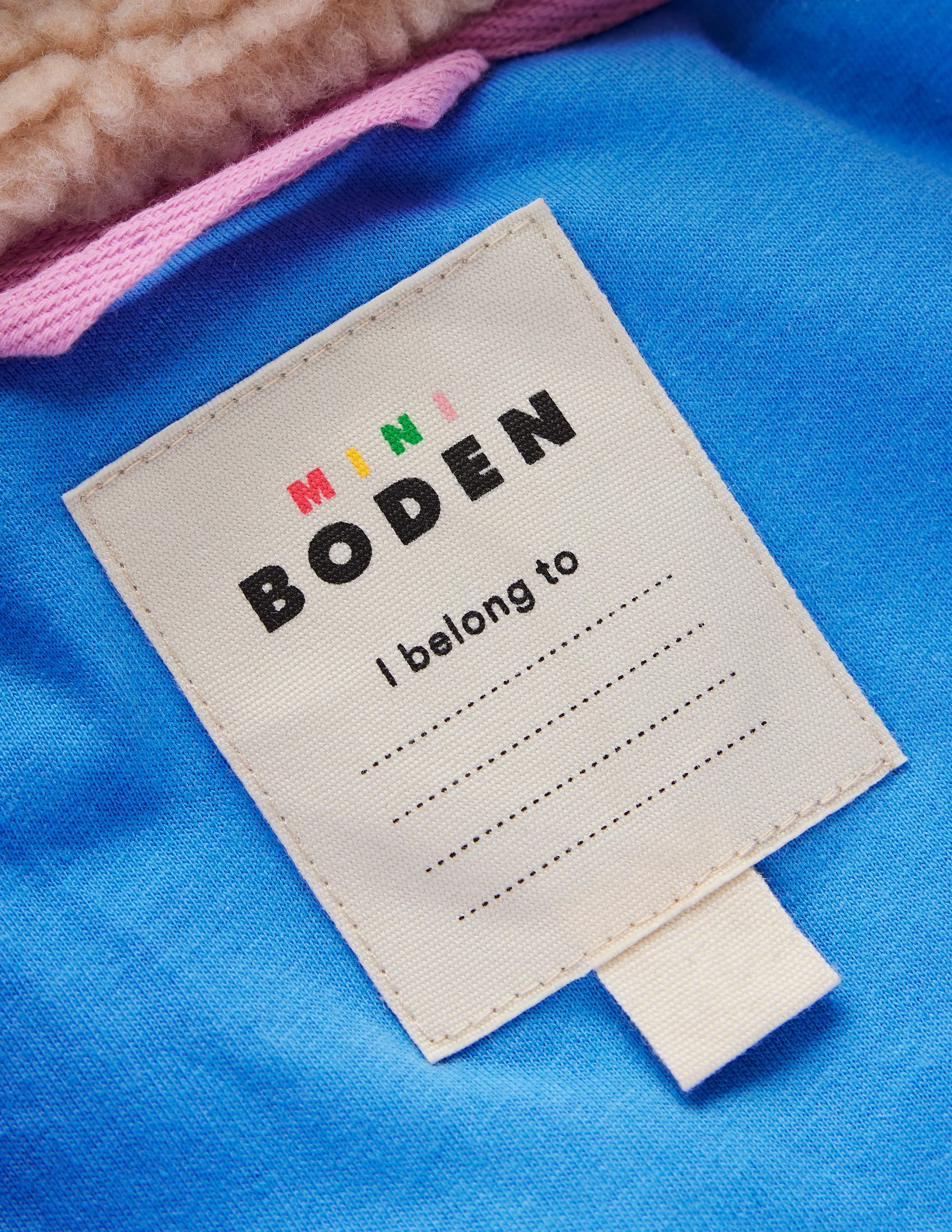 Gesteppte Jacke aus Teddyfell-Mix-Bunt, Blockfarben - Image 4