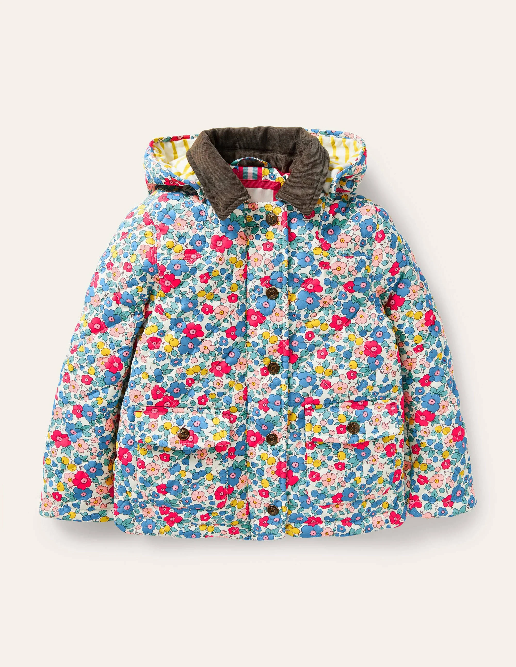 Gesteppte Jacke-Bunt, Apfelblüten