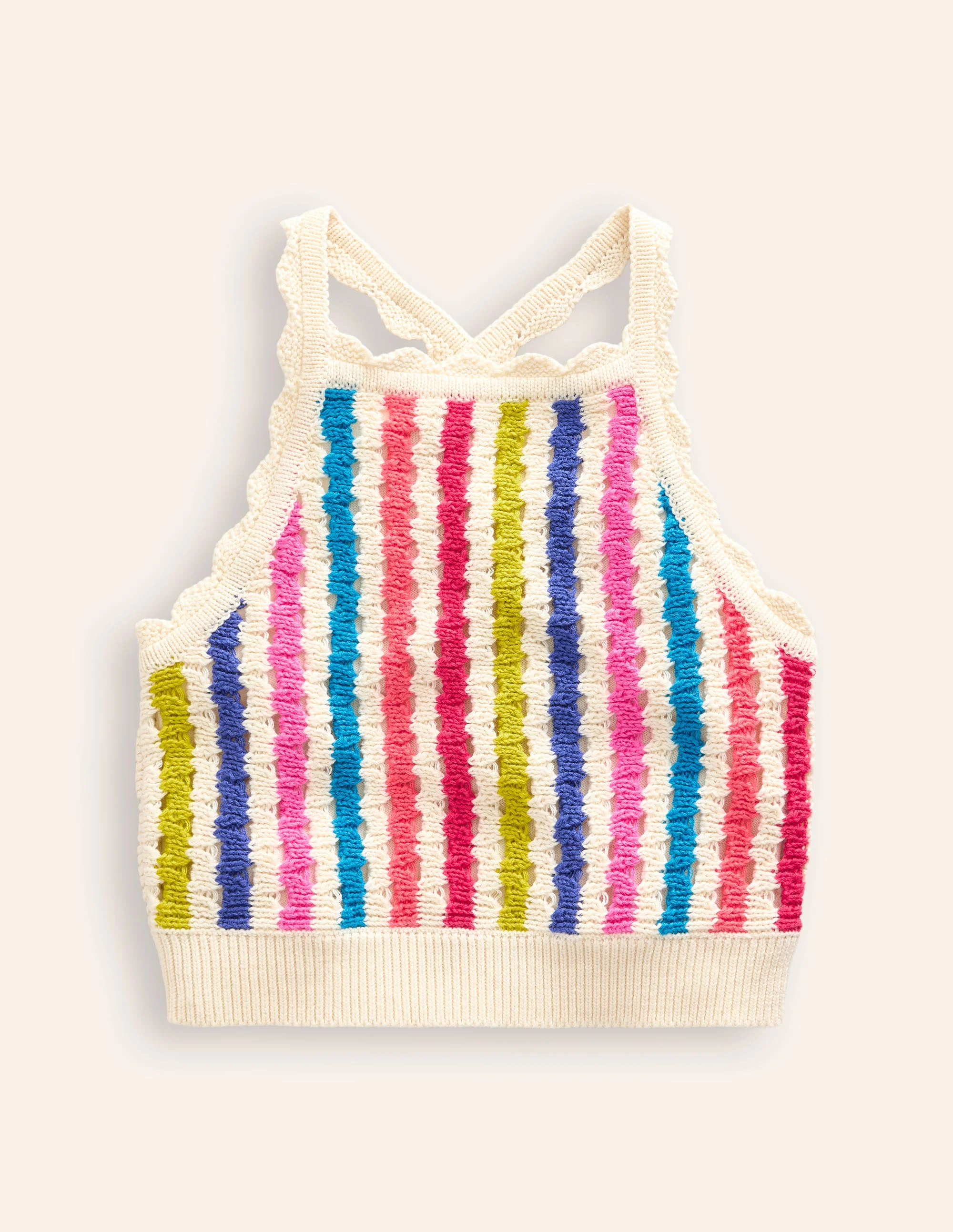 Gestreiftes Strick-Top-Bunt Streifen