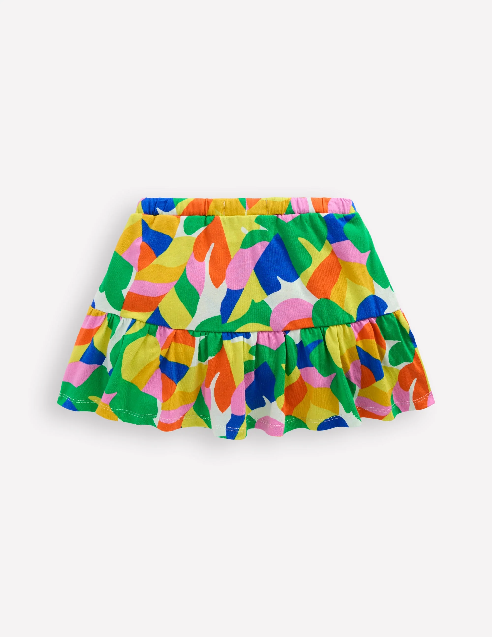 Gestufter Jersey-Skort-Bunt Abstrakt Palme - Image 2