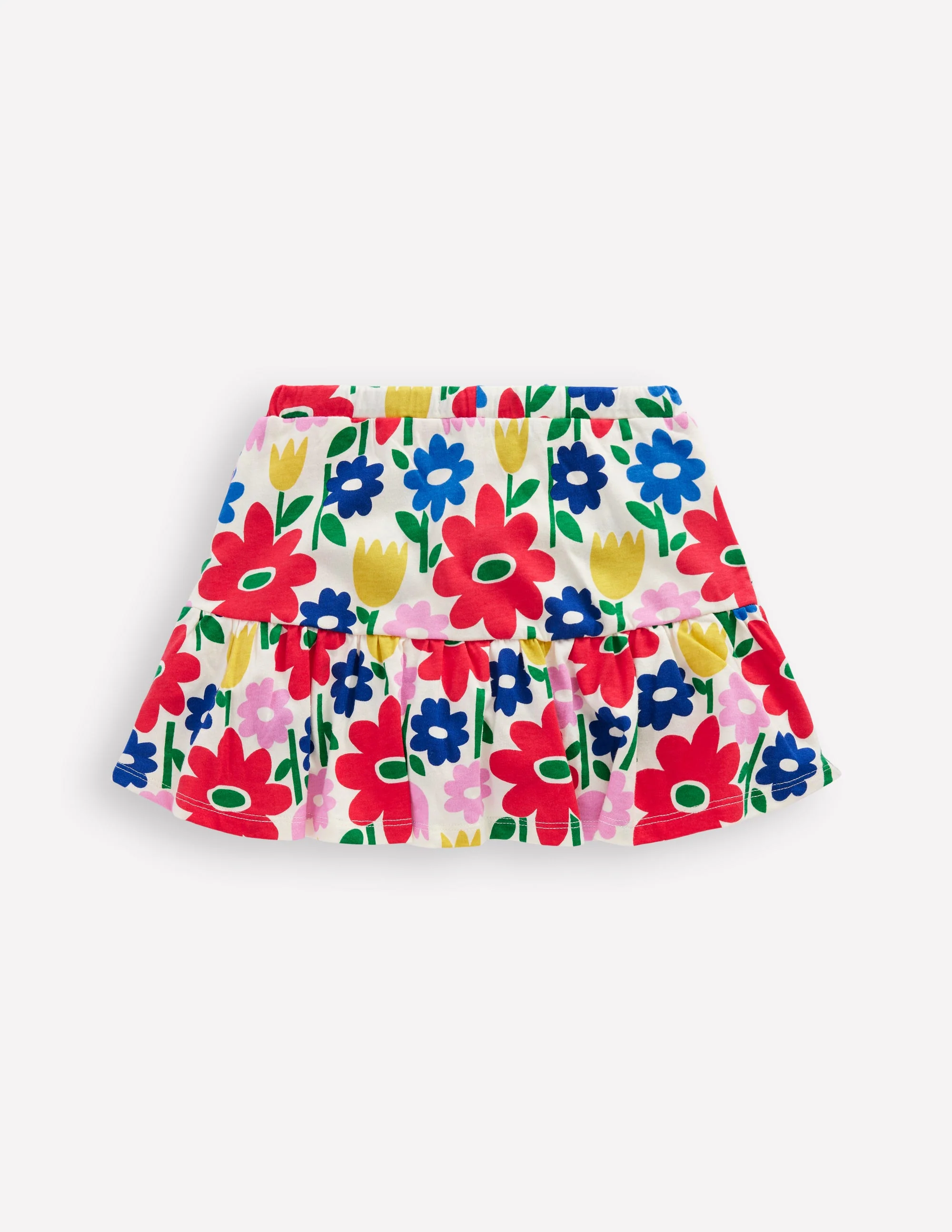 Gestufter Jersey-Skort-Bunt Pop-Blume - Image 2