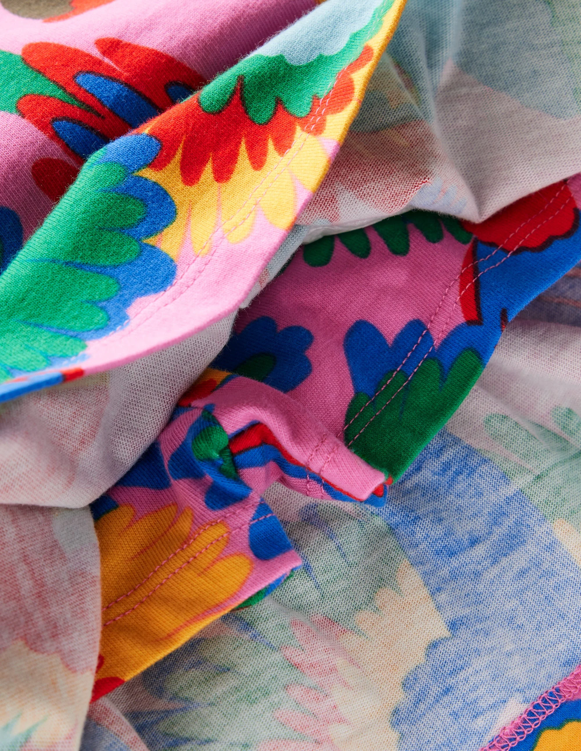 Gestufter Jersey-Skort-Bunt Regenbogen Papagei - Image 3