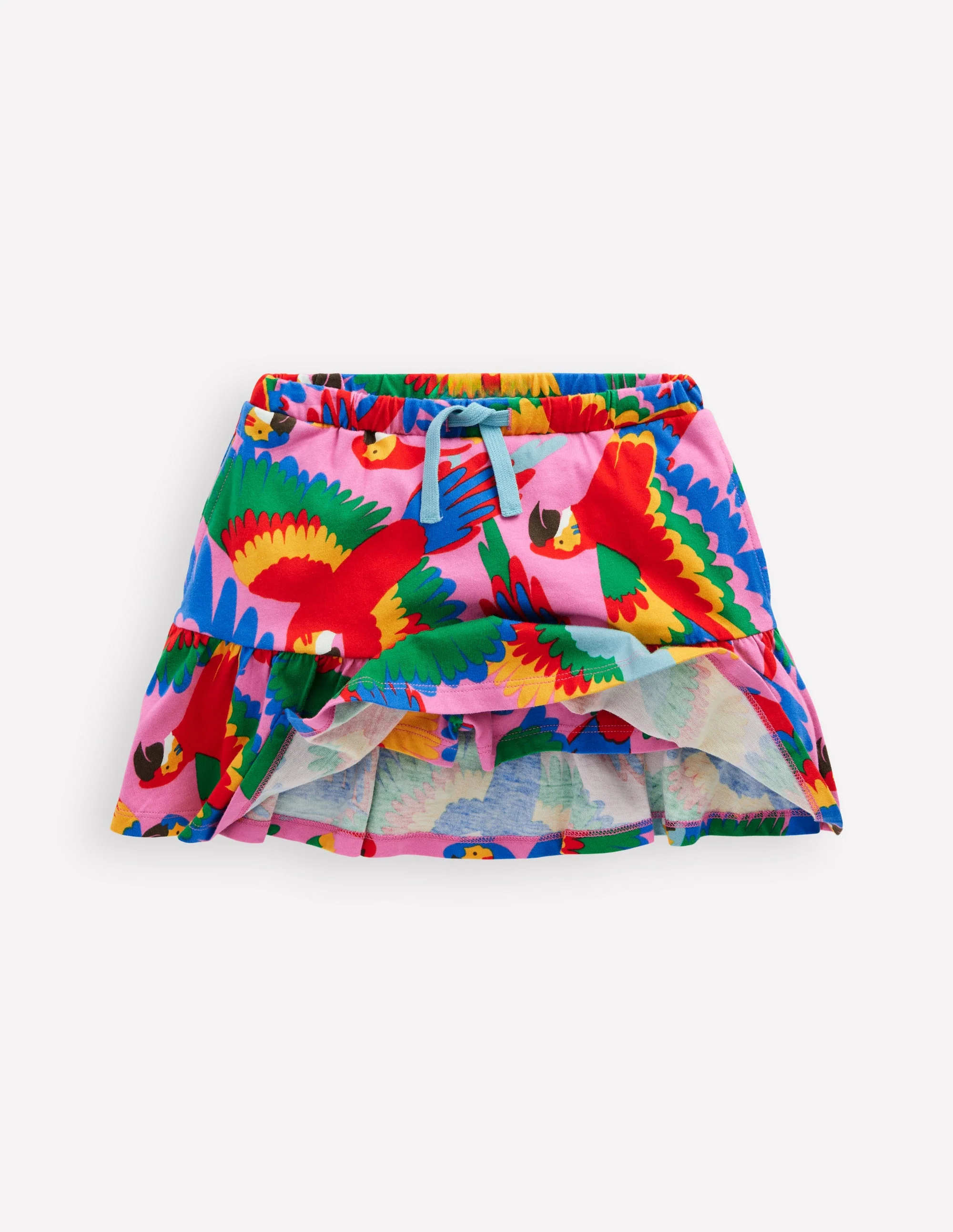 Gestufter Jersey-Skort-Bunt Regenbogen Papagei - Image 4