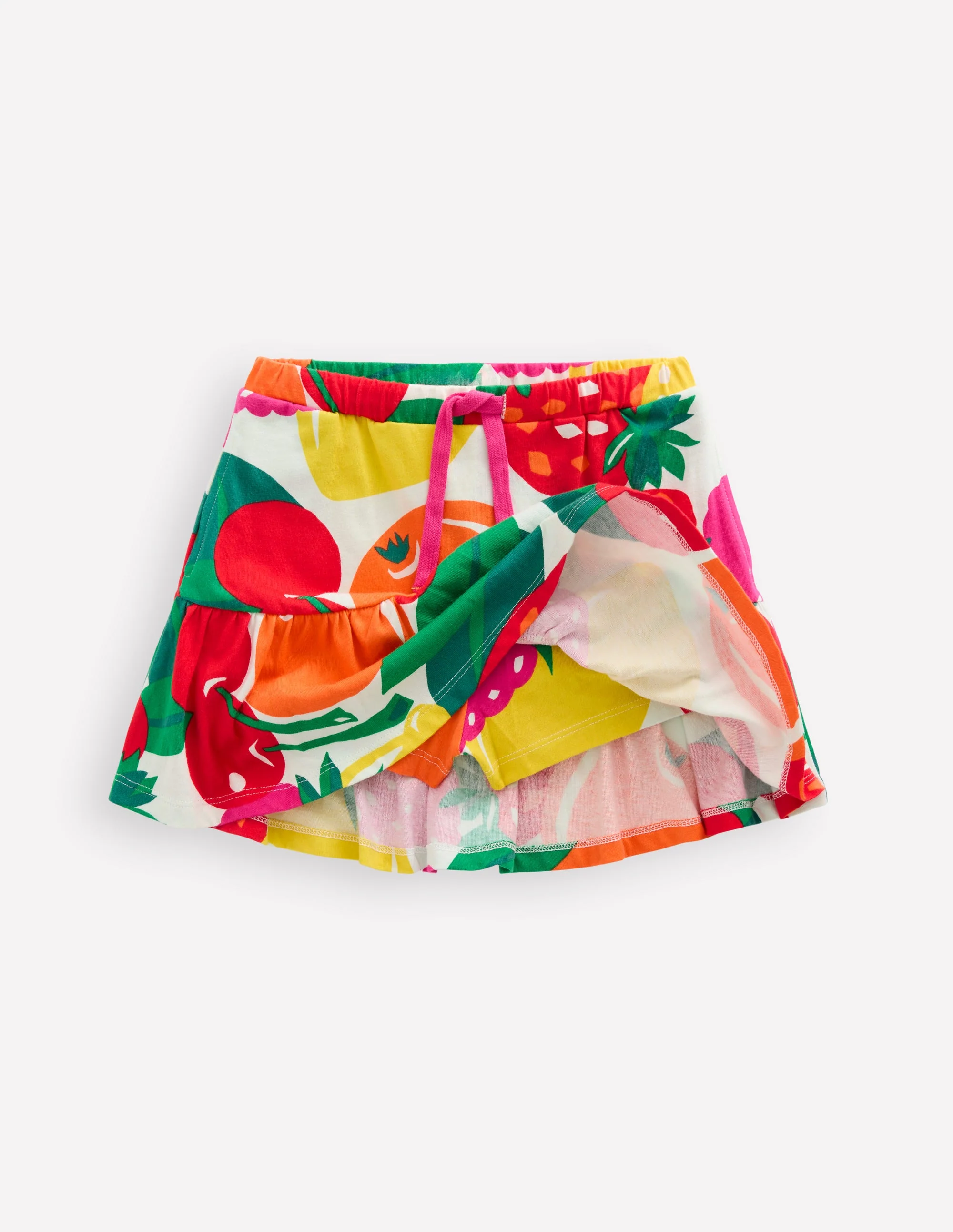 Gestufter Jersey-Skort-Bunt Riesenfrüchte - Image 4