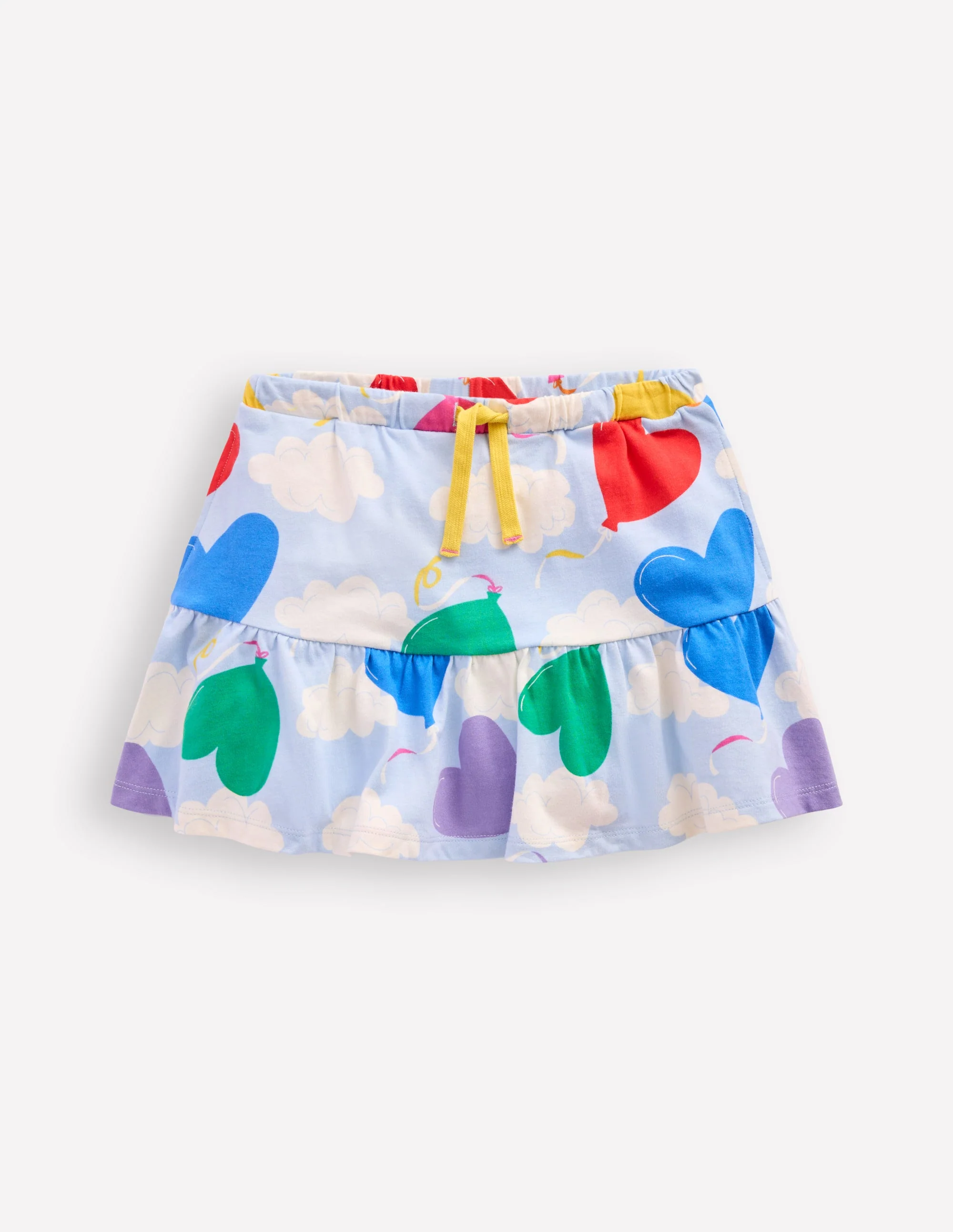 Gestufter Jersey-Skort-Nebligblau Ballon Himmel