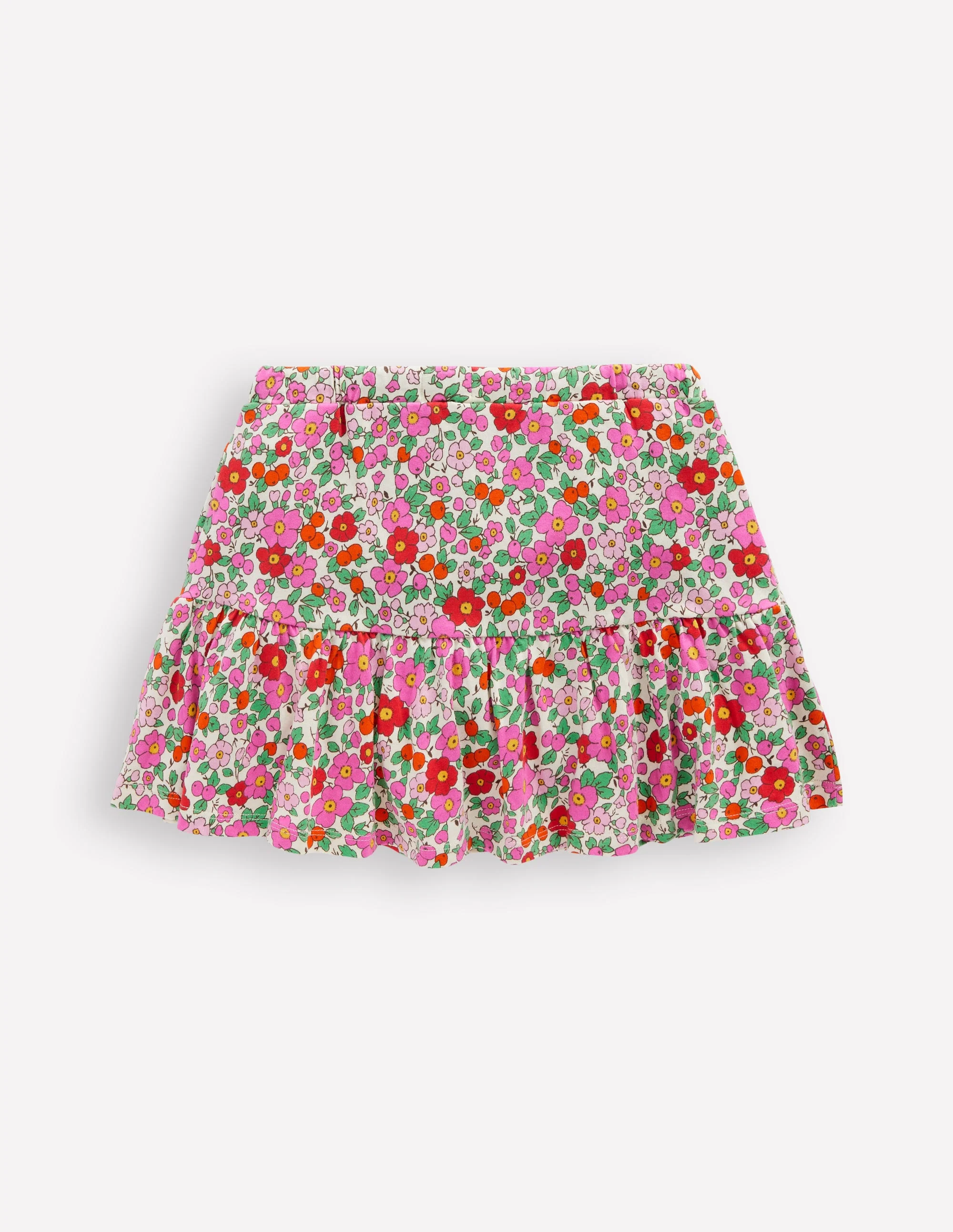 Gestufter Jersey-Skort-Rosa Apfelblüte Blumenmuster - Image 2