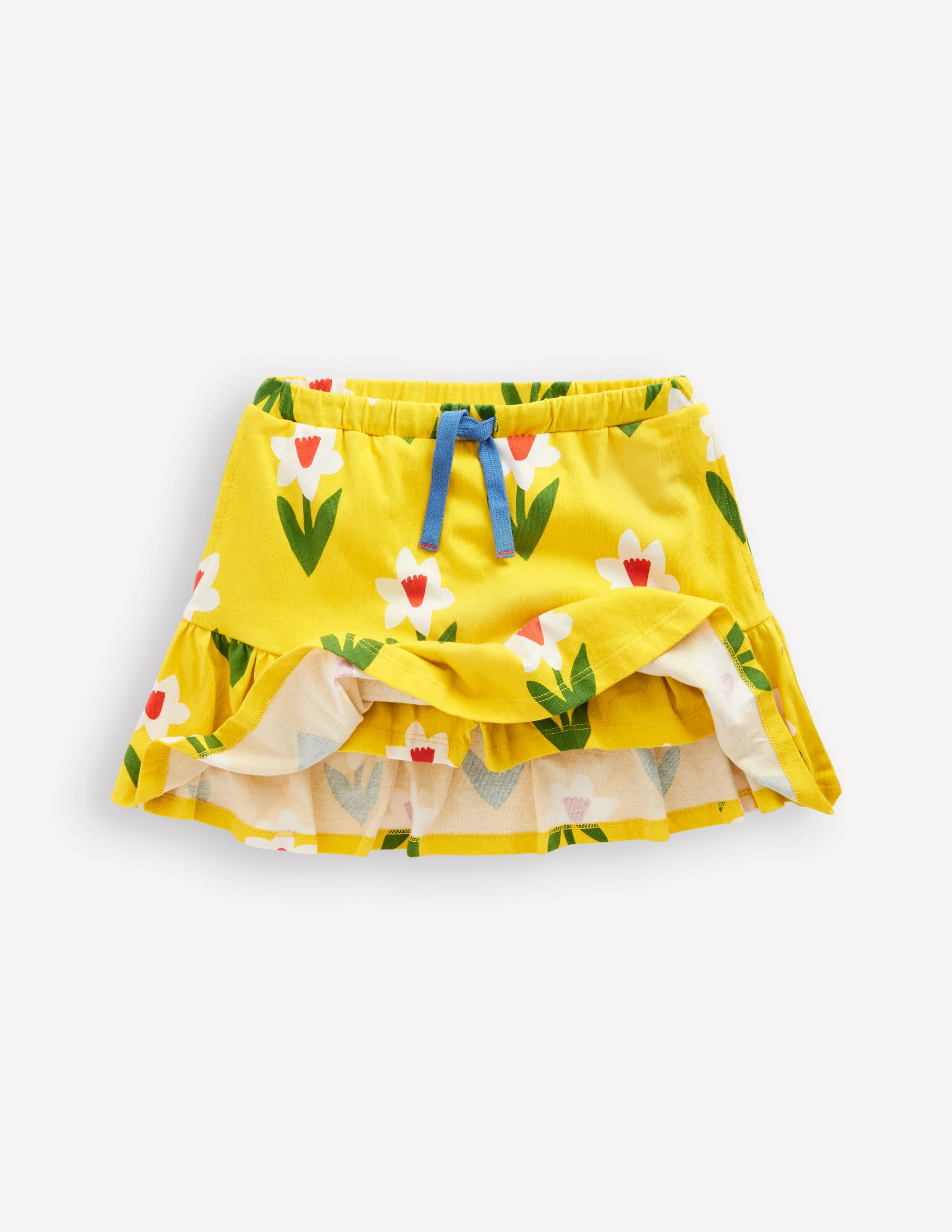 Gestufter Jersey-Skort-Tropisch Gelb Narzisse - Image 4