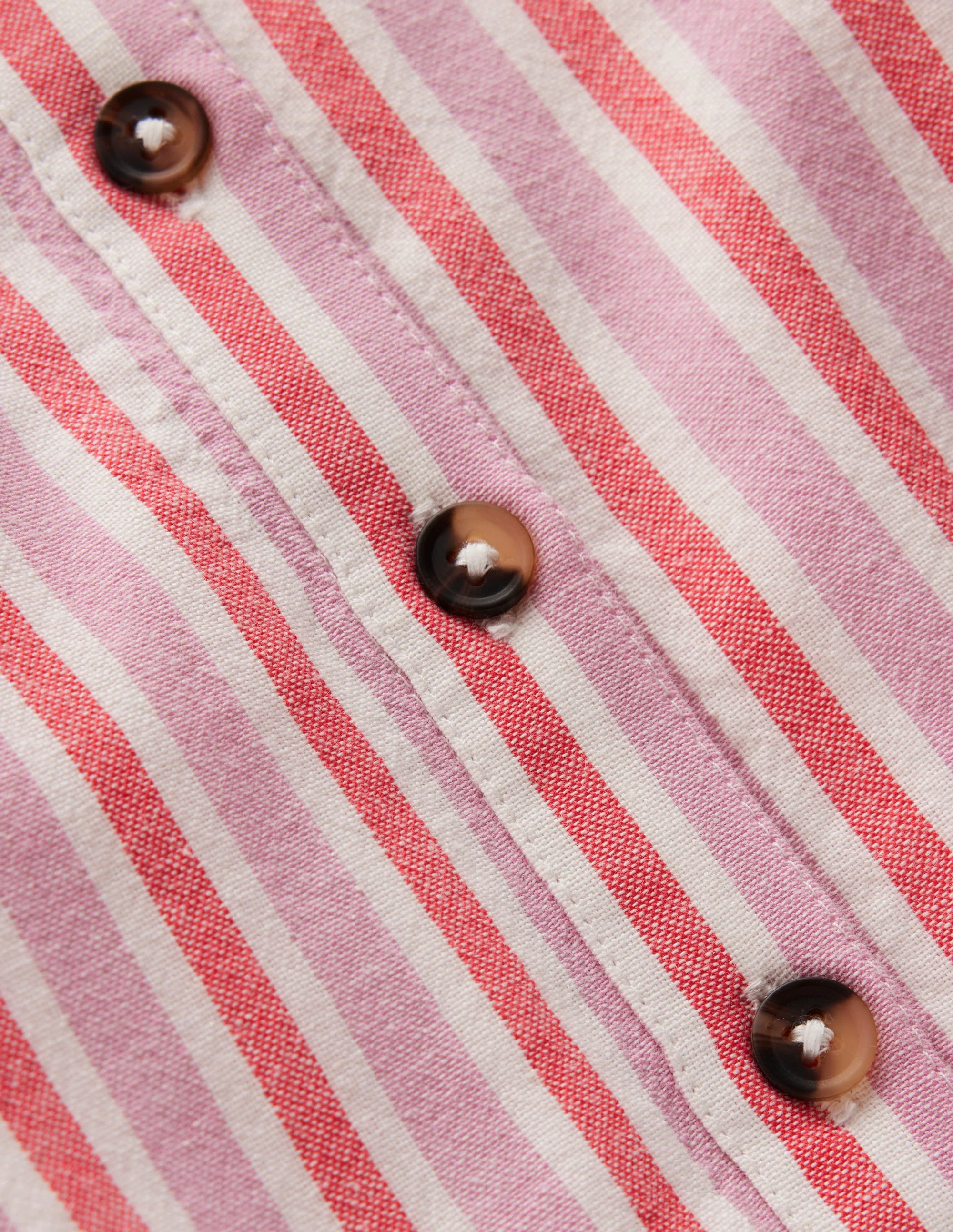 Gestuftes Hemdblusenkleid-Ameisenrosa mit Streifen - Image 5