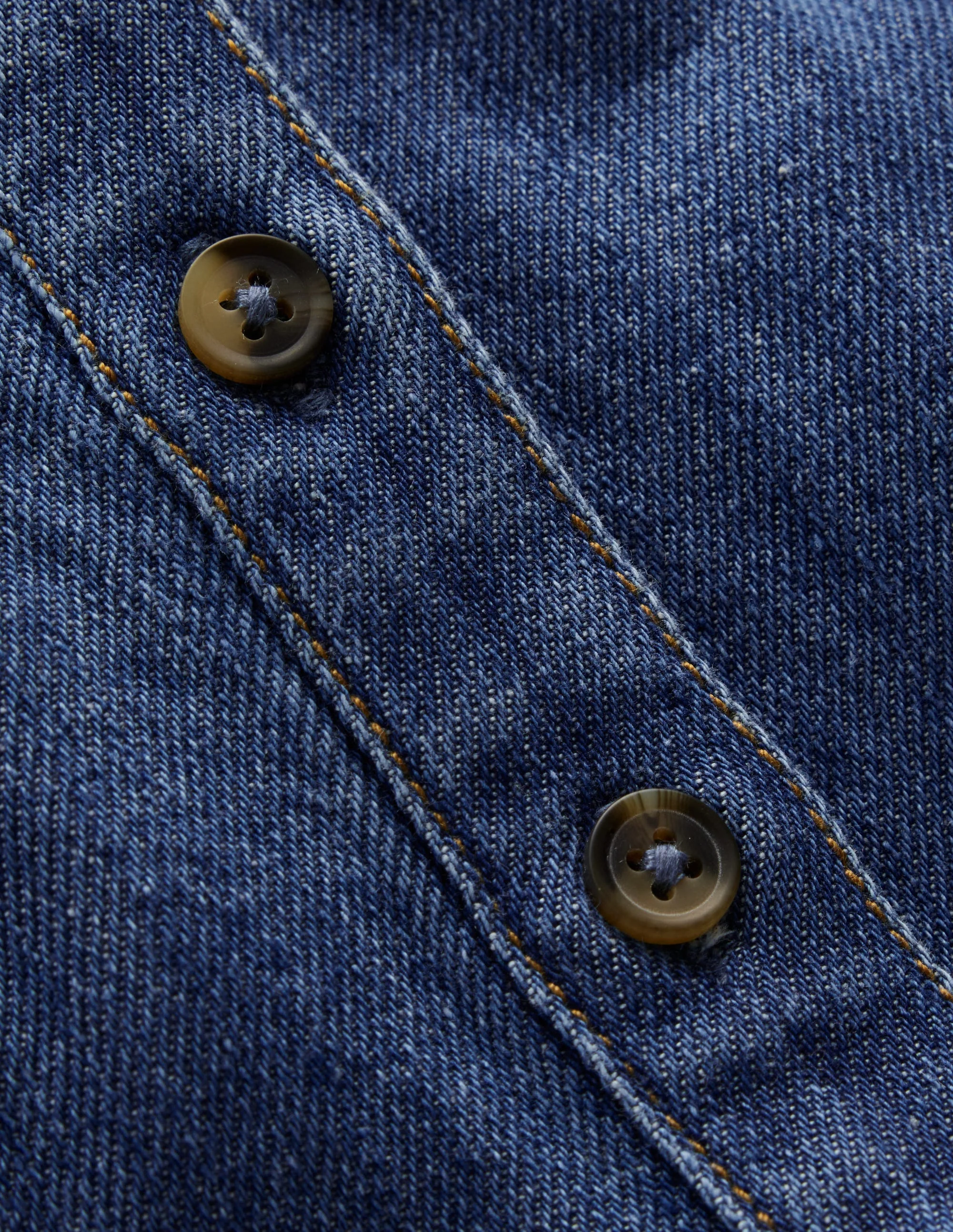 Gestuftes Hemdblusenkleid-Blau, Faux-Uni - Image 4