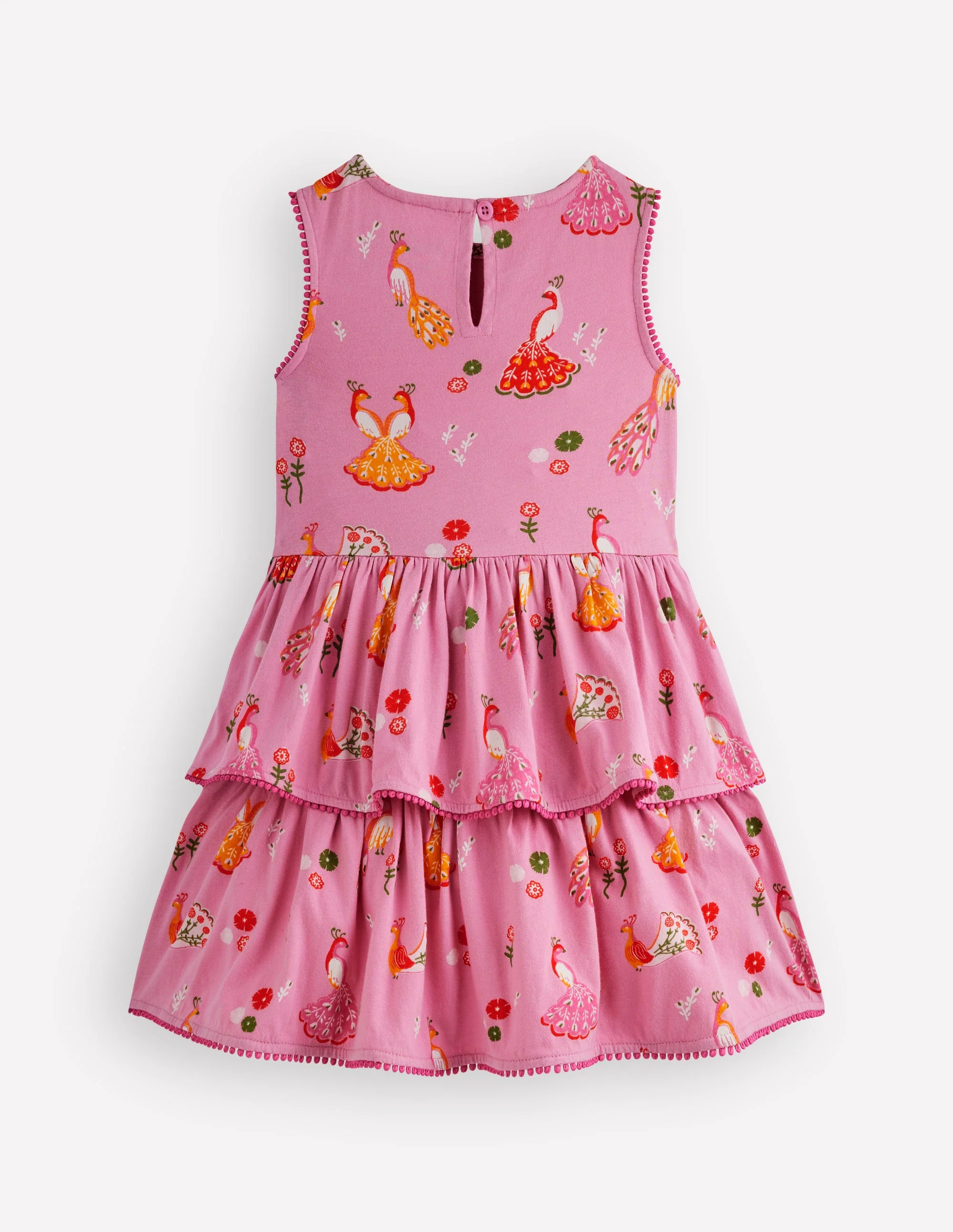 Gestuftes Jersey-Sommerkleid-Pfau - Image 2