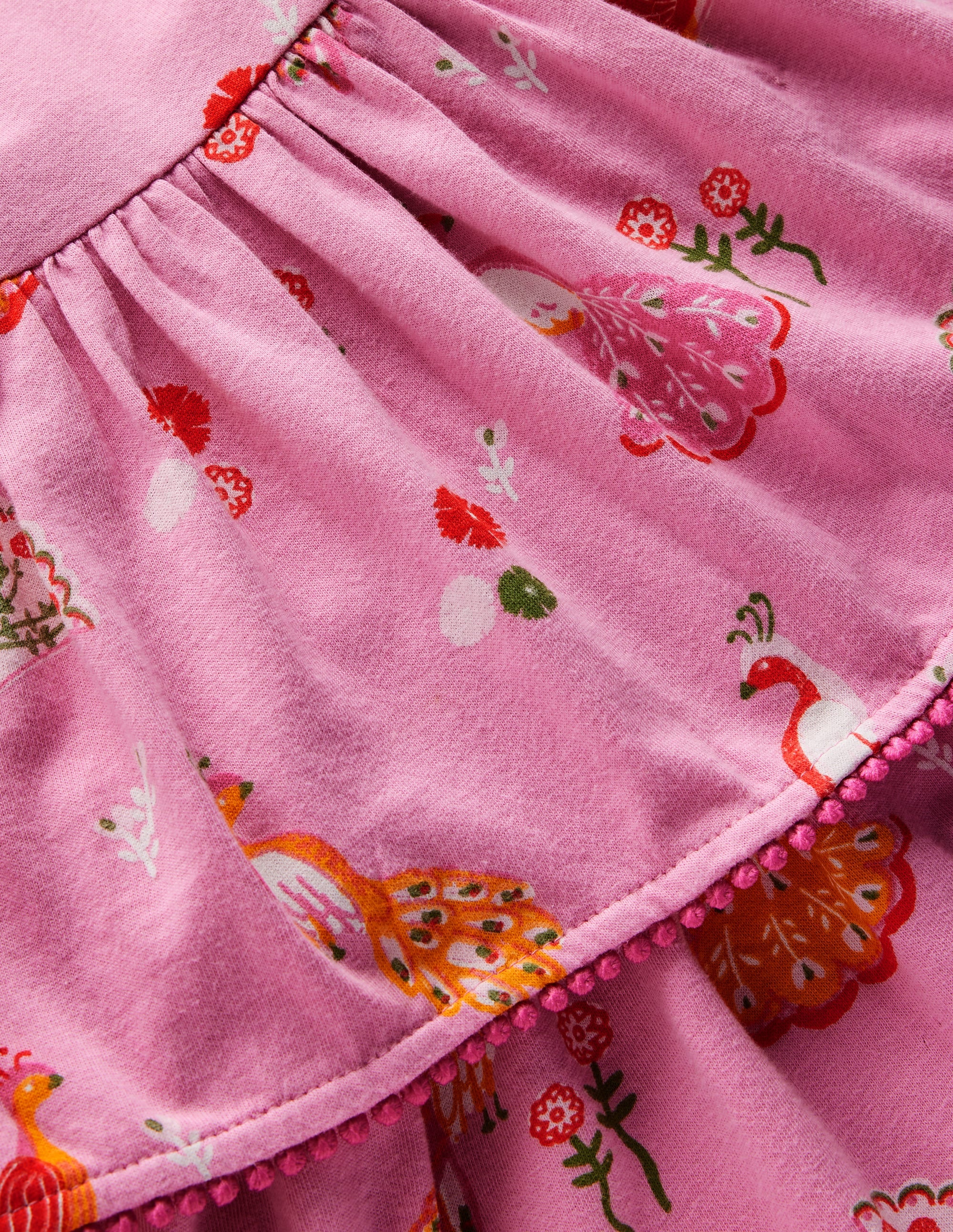 Gestuftes Jersey-Sommerkleid-Pfau - Image 3