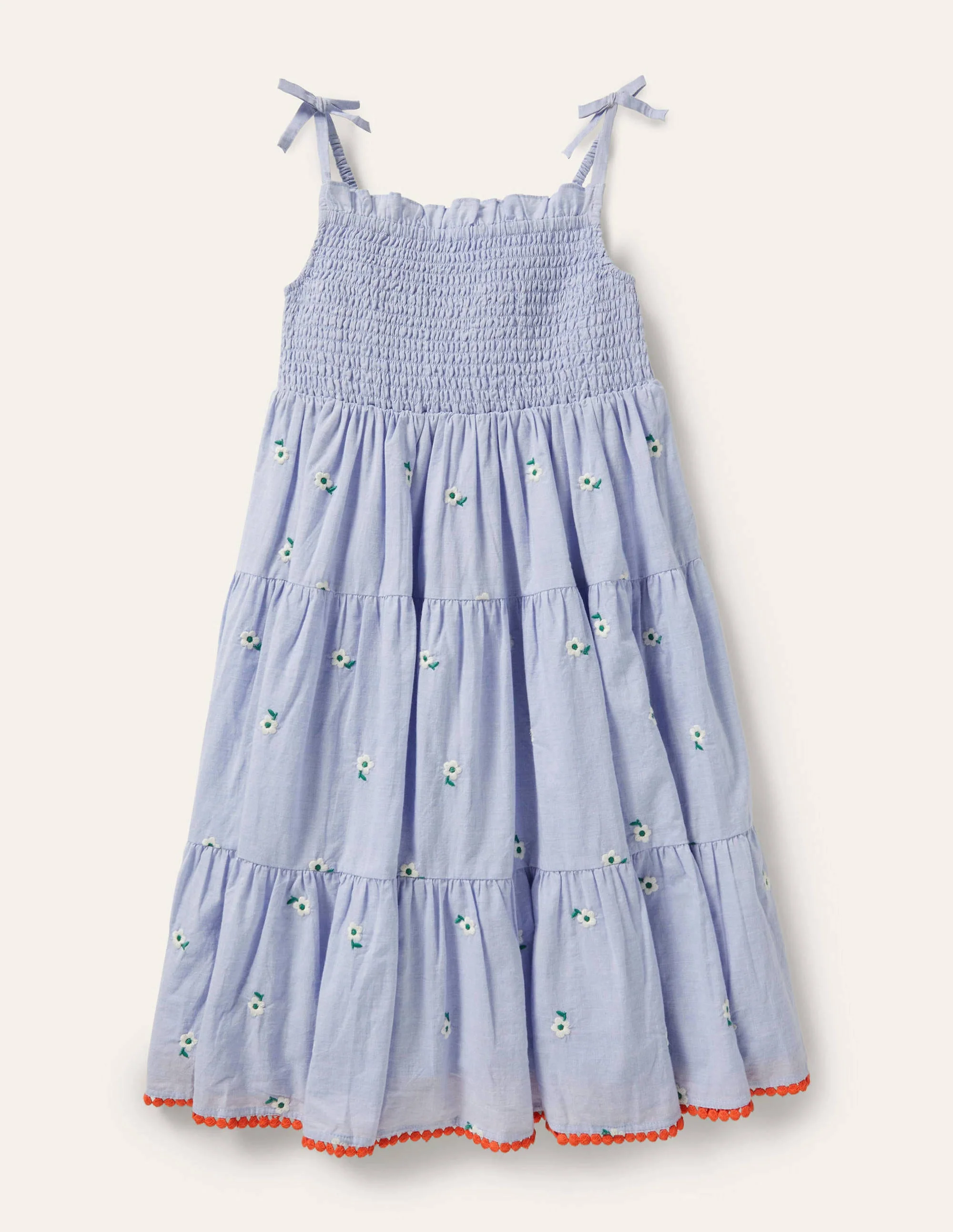 Gestuftes Sommerkleid-Faux-Uni
