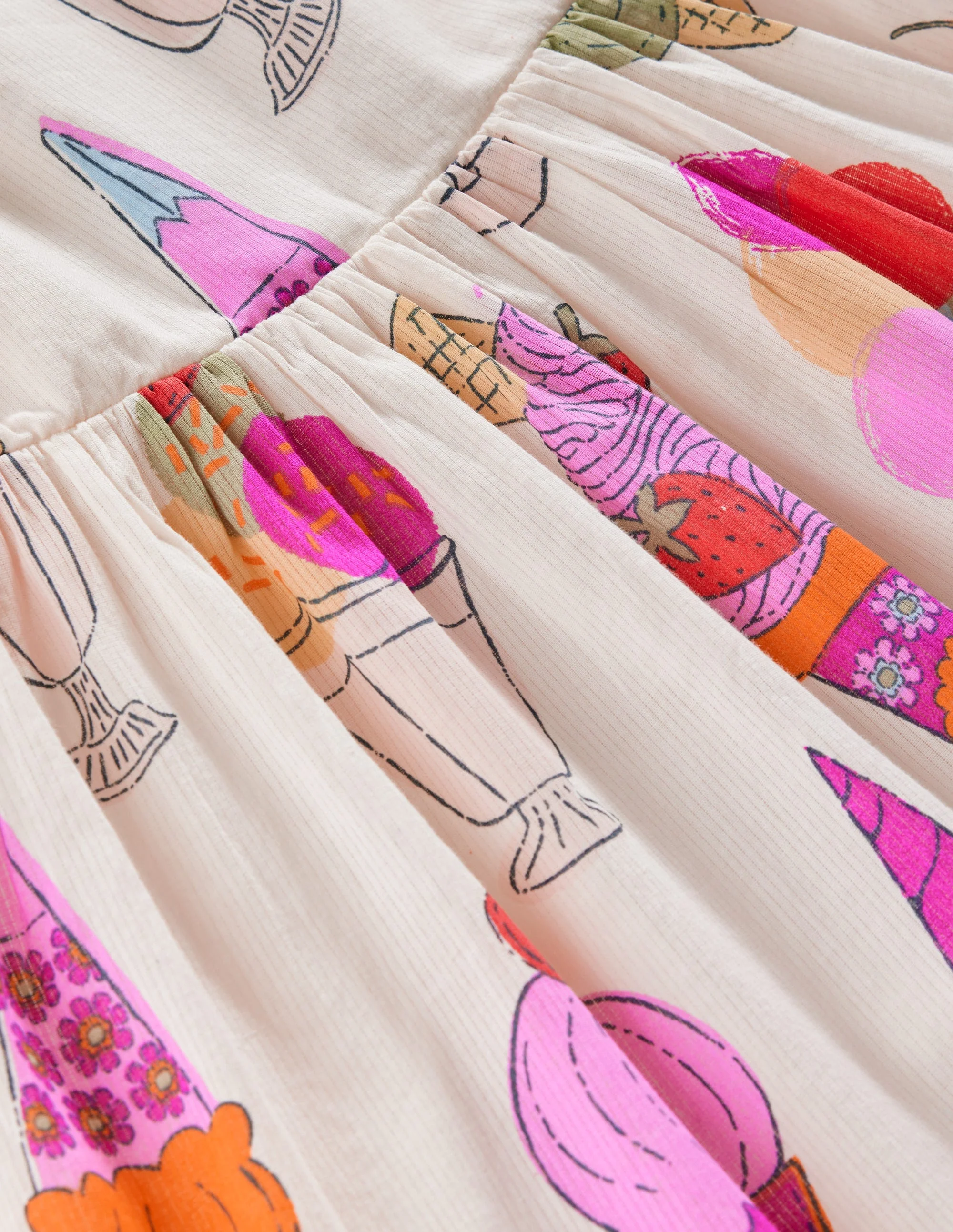 Gestuftes Sommerkleid zum Herumwirbeln-Naturweiß Eiscreme - Image 3