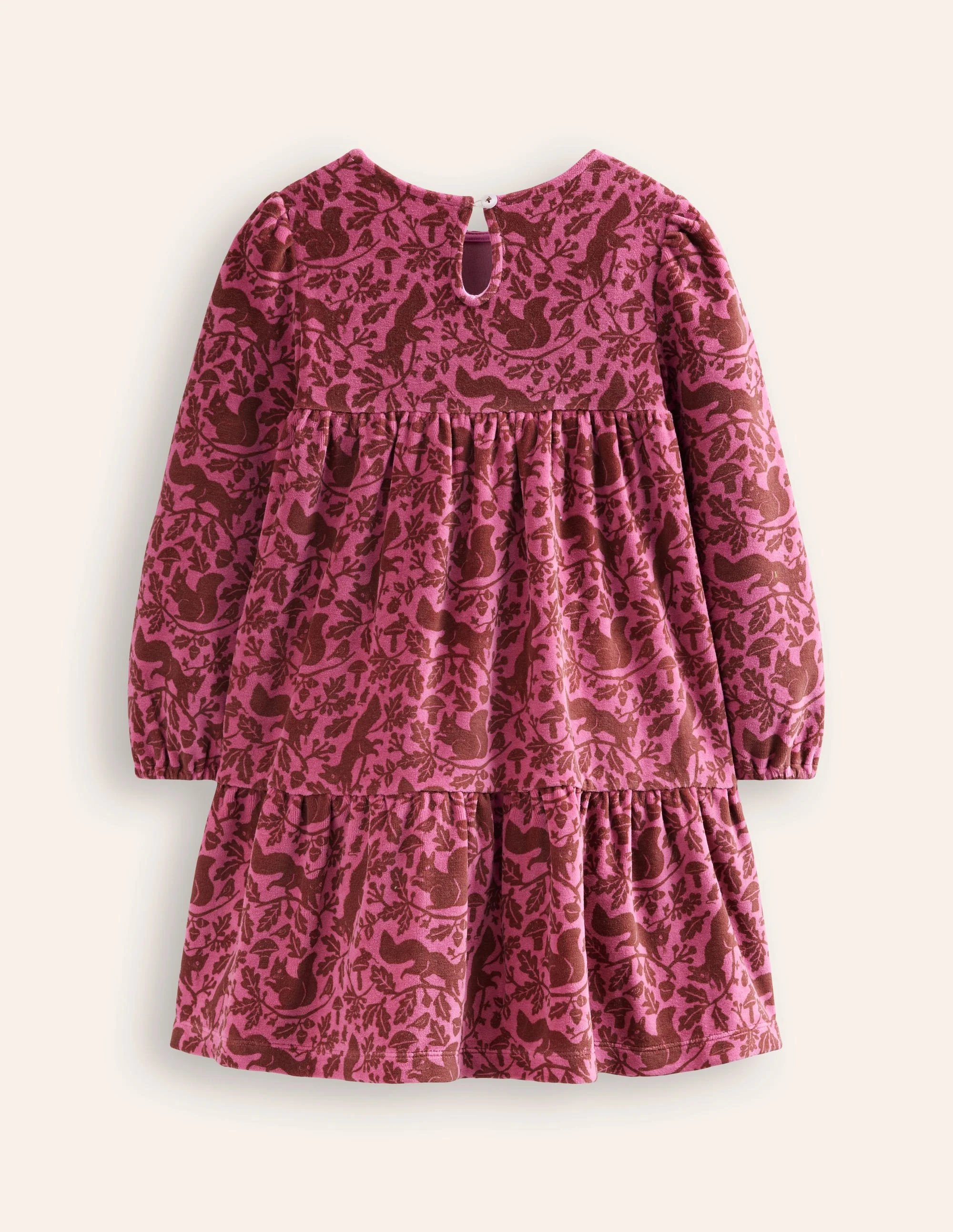 Gestuftes Velourskleid-Teetasse Rosa Wald Eichhörnchen - Image 2