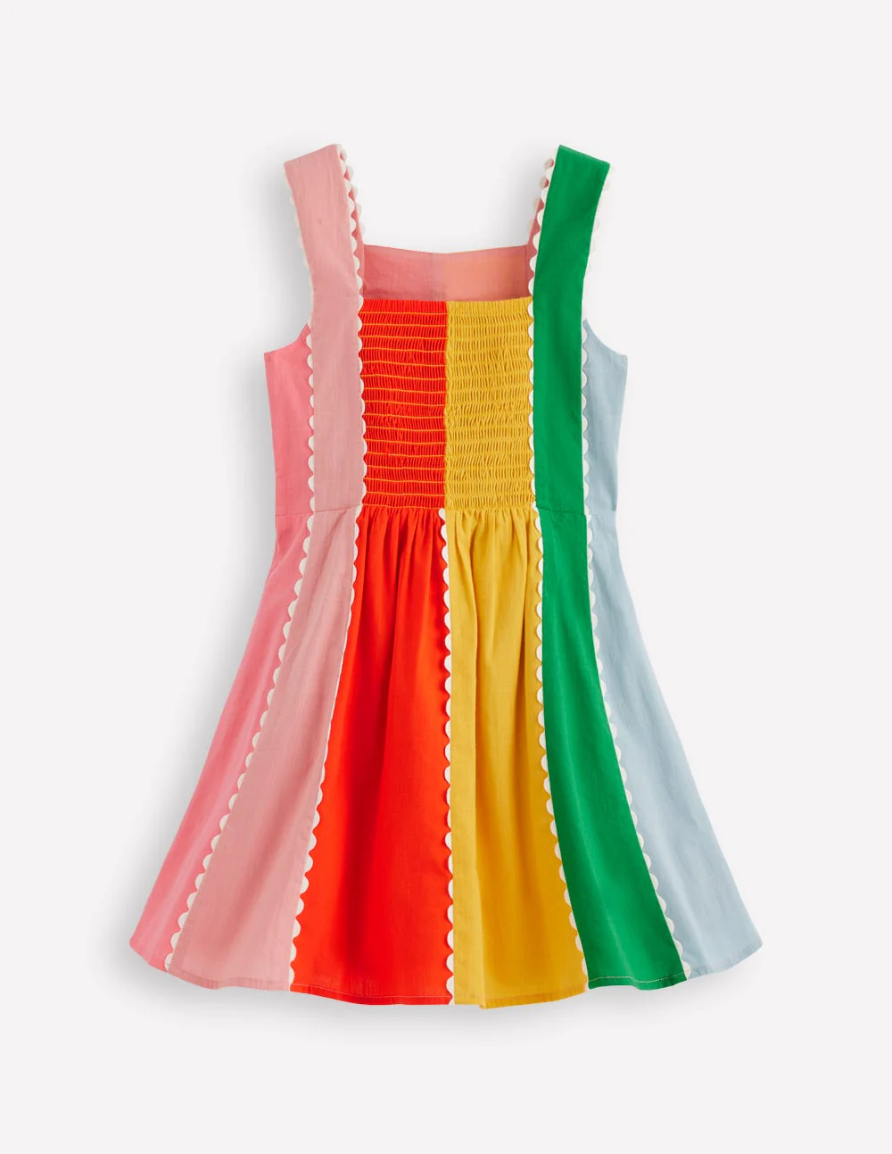 Gewebtes Kleid mit Einsatz-Arc-en-ciel multi - Image 2