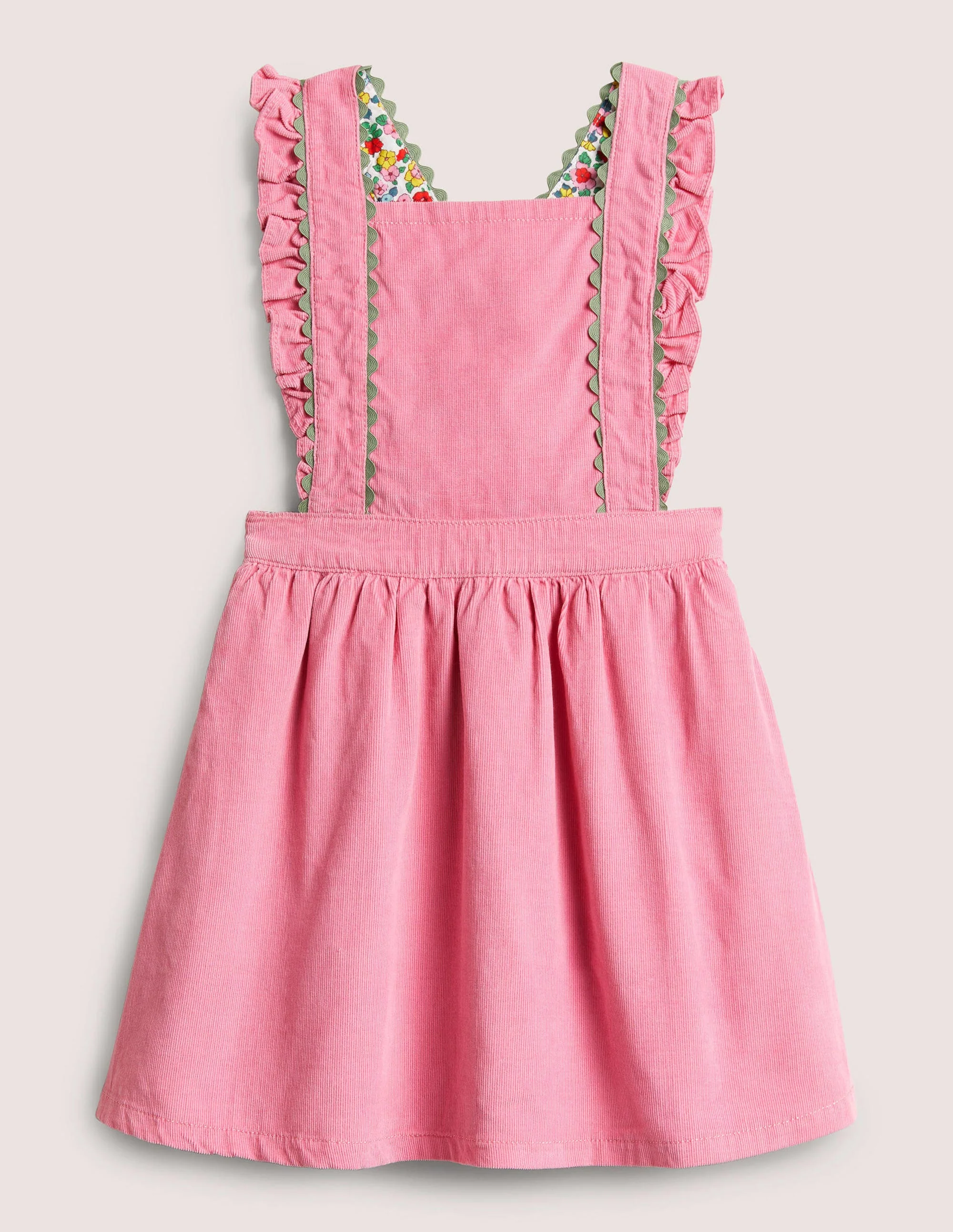 Gewebtes Schürzenkleid-Kirschblütenrosa