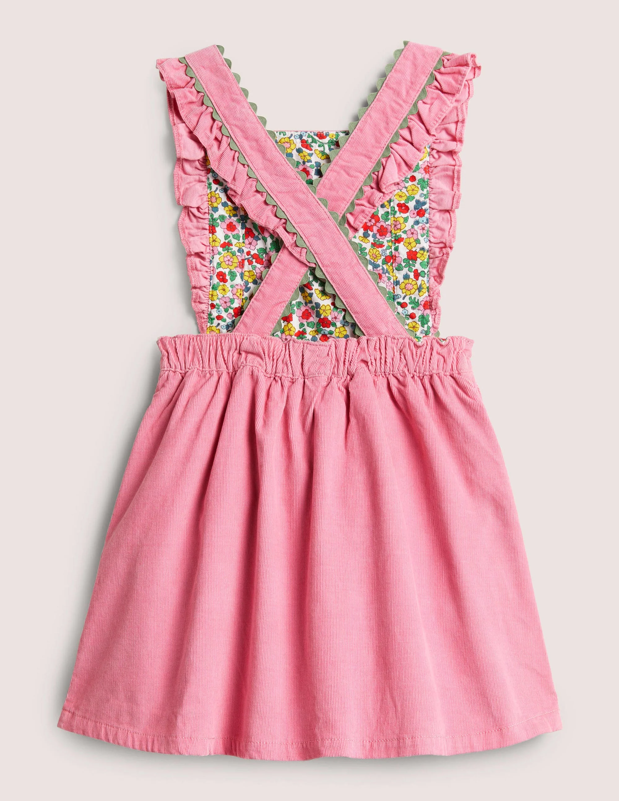 Gewebtes Schürzenkleid-Kirschblütenrosa - Image 2