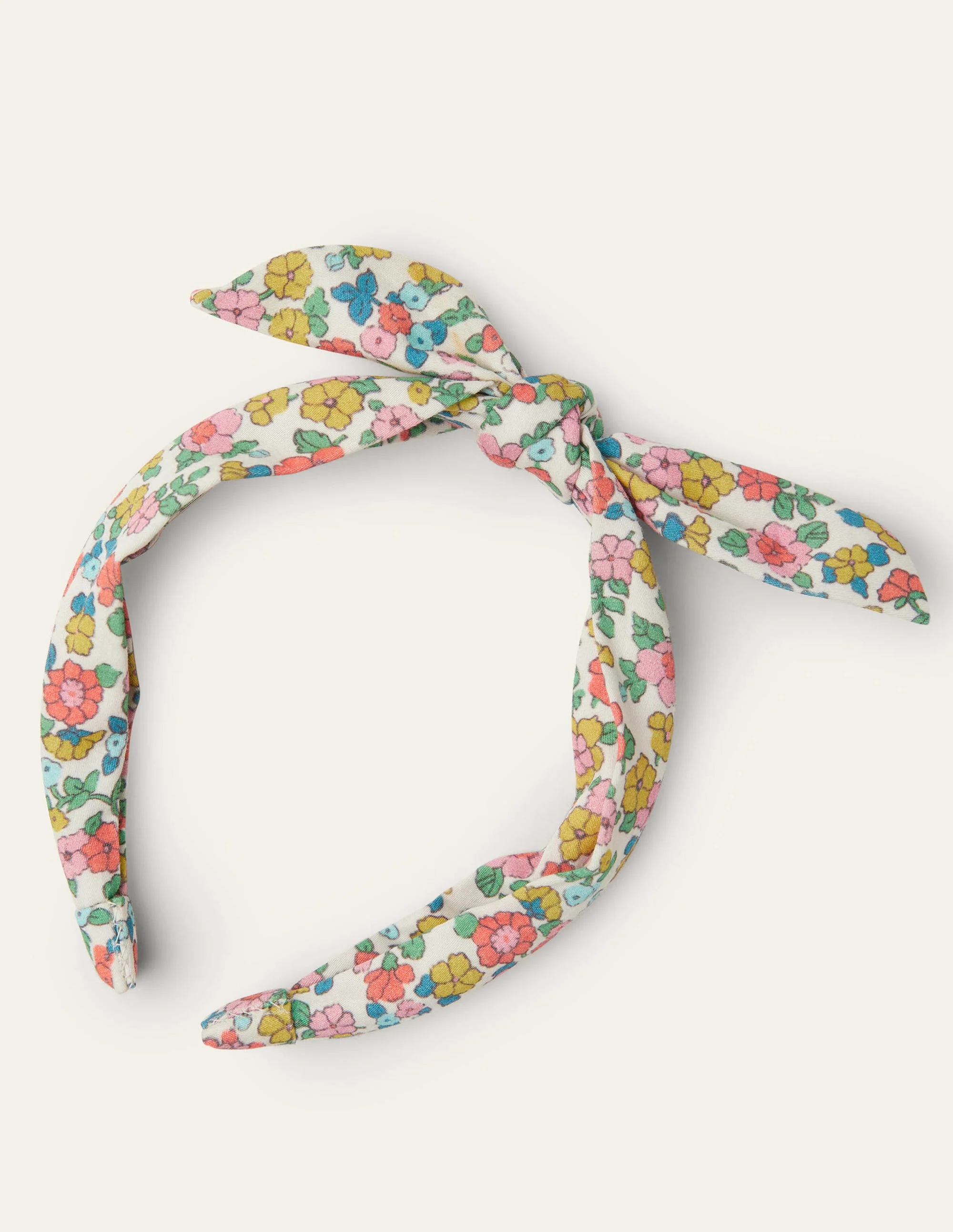 Haarreif mit Schleife und Knoten-Naturweiß, Vintage-Blumenbeet