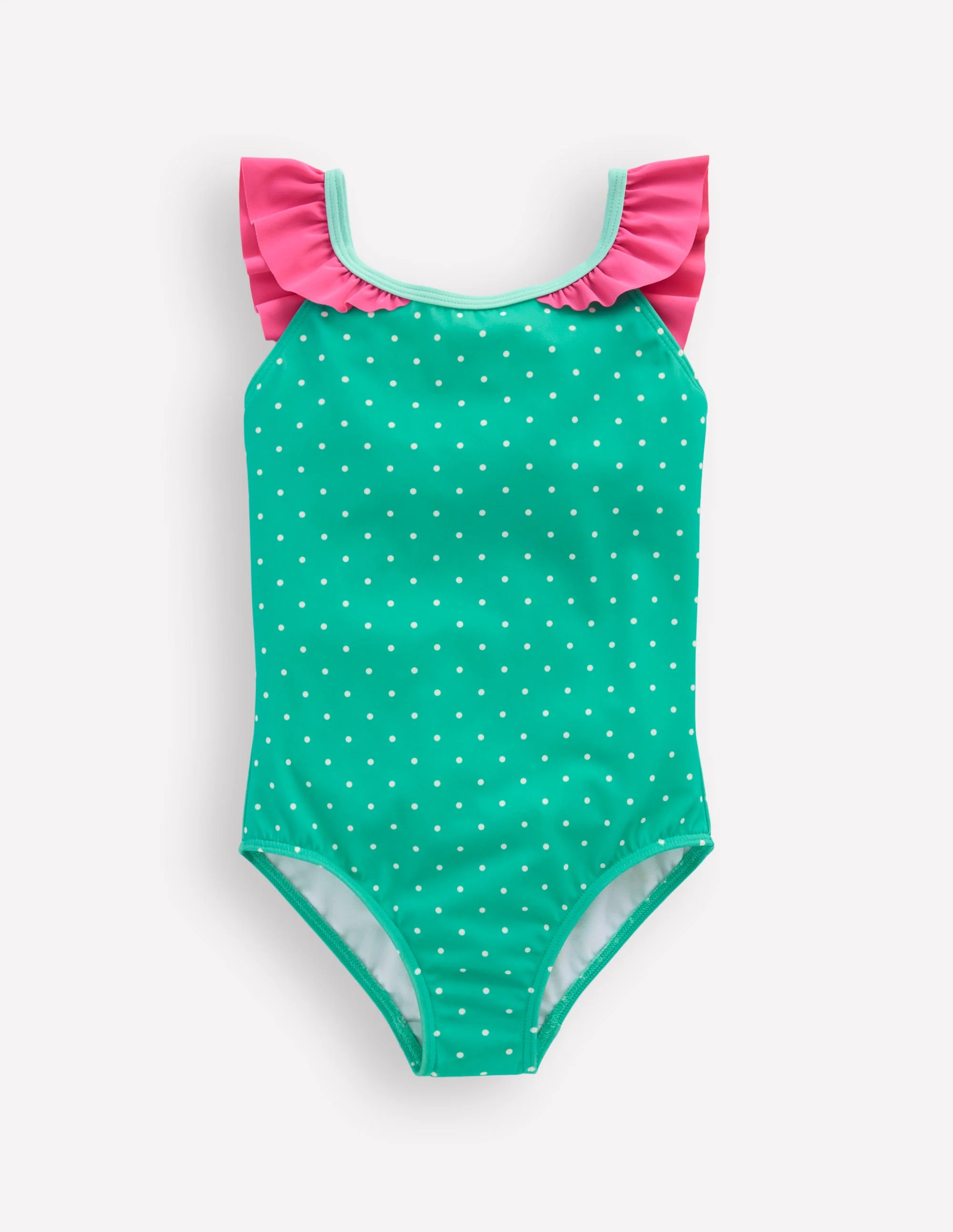 Hallie Badeanzug mit Rüschenträgern-Aqua Meerblau Schildkröte - Image 2