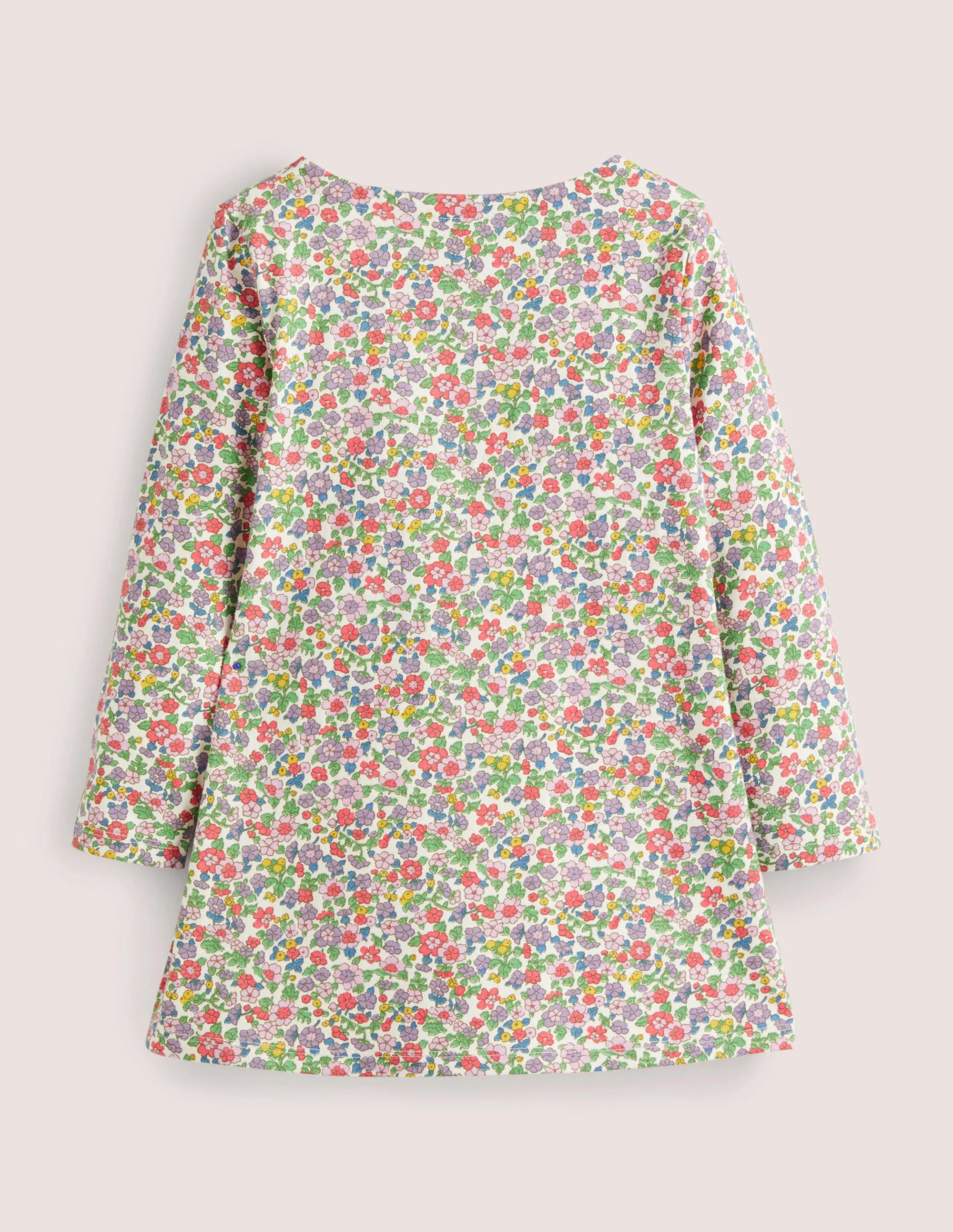 Halloween Pumpkin Pocket Floral Dress-Naturweiß, Vintage-Blumenmuster/Kürbis - Image 2