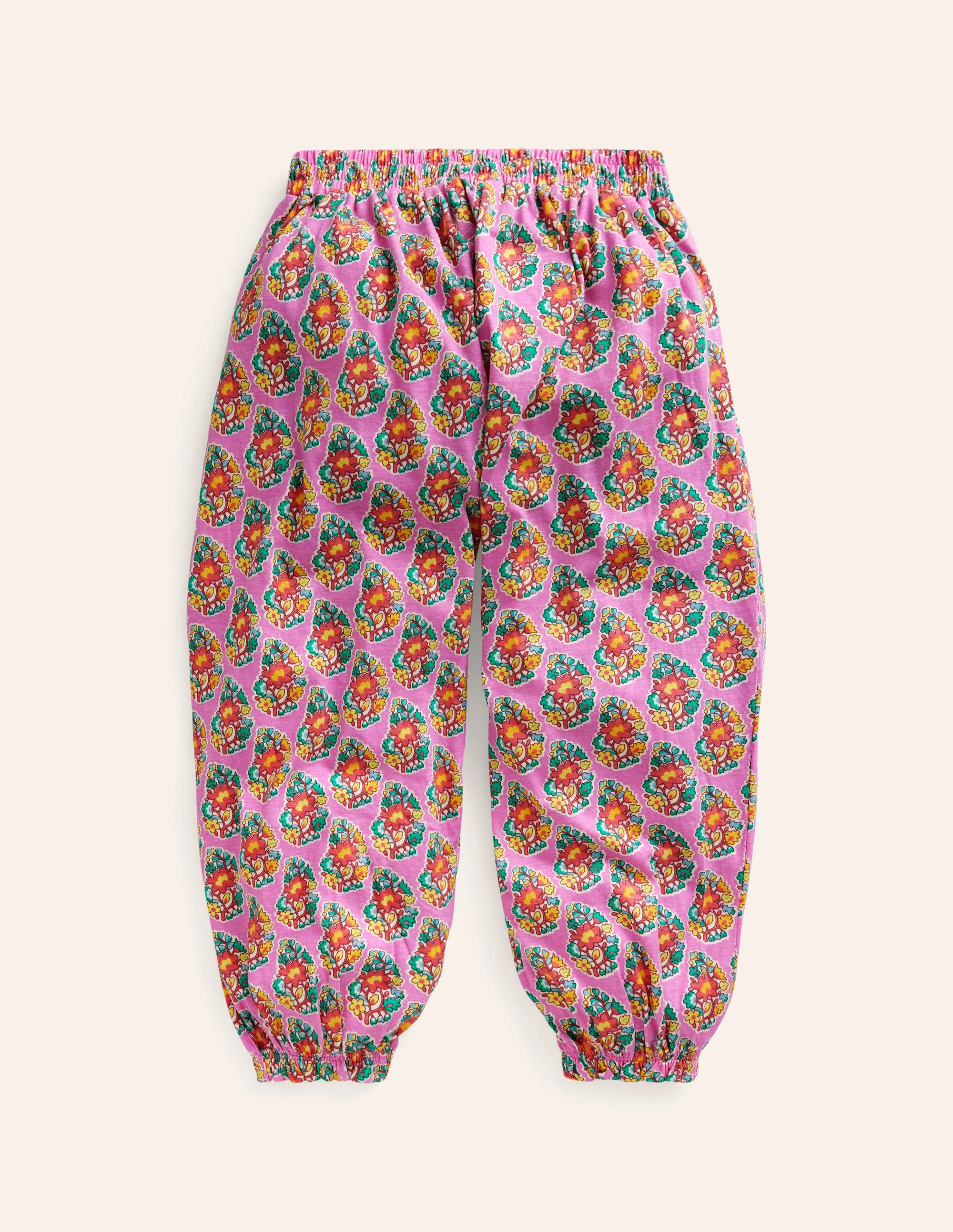 Haremshose aus Jersey-Rosa Pfingstrose Paisley - Image 2