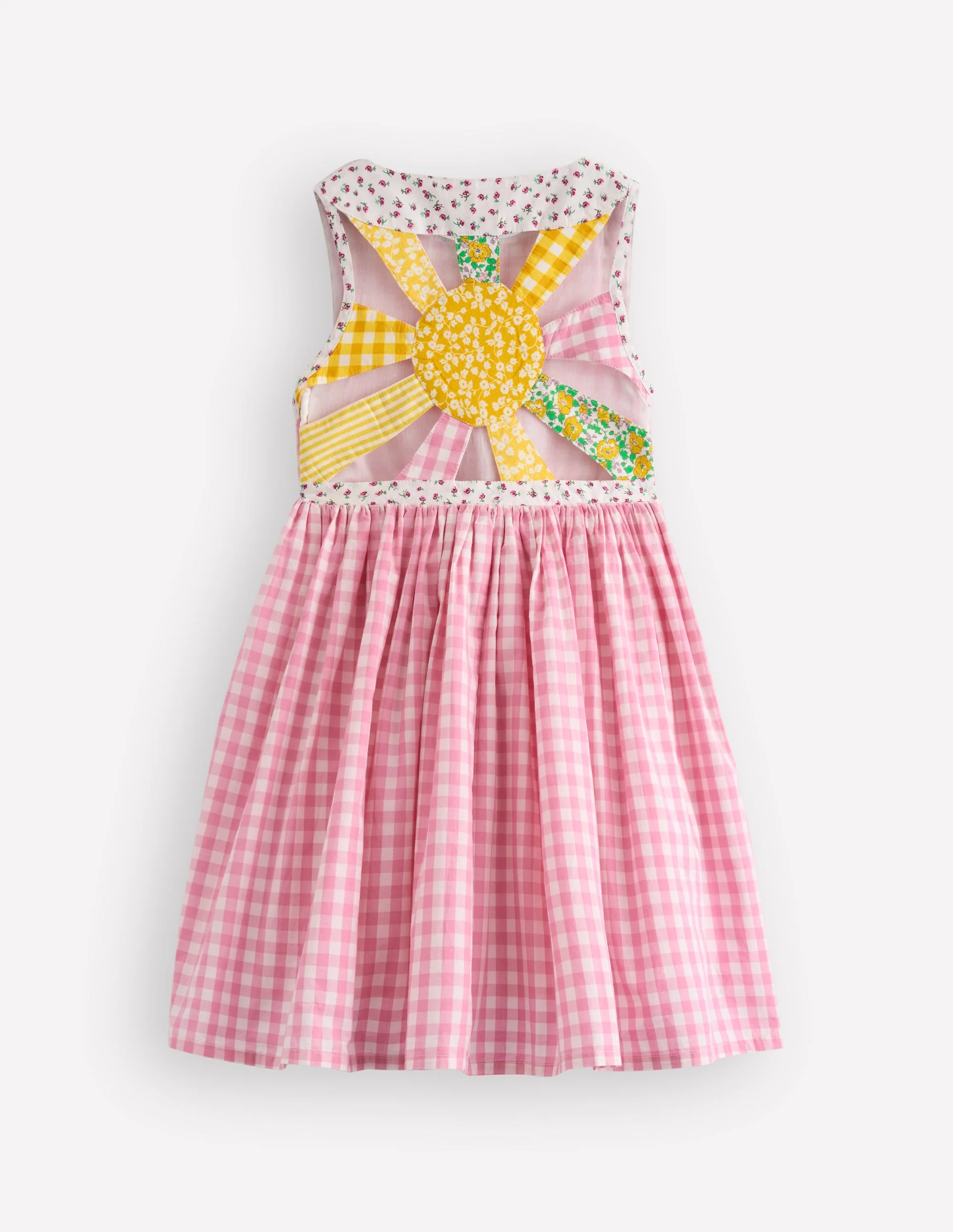 HARLOW KLEID MIT LOGO-Frühlingsblüte Vichykaro Sonnenstrahlen - Image 3
