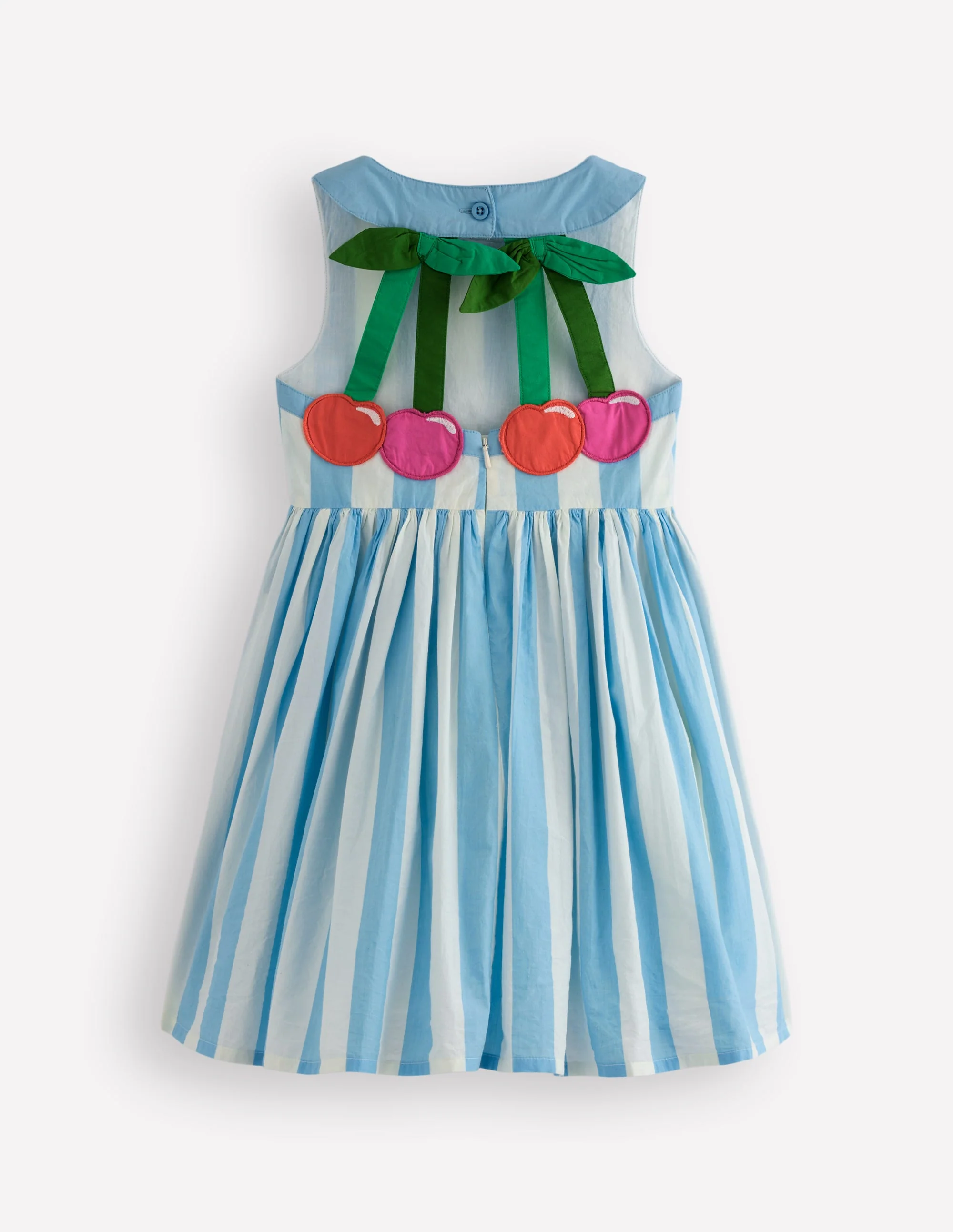 HARLOW KLEID MIT LOGO-Wolkenblau Kirsche Streifen - Image 2