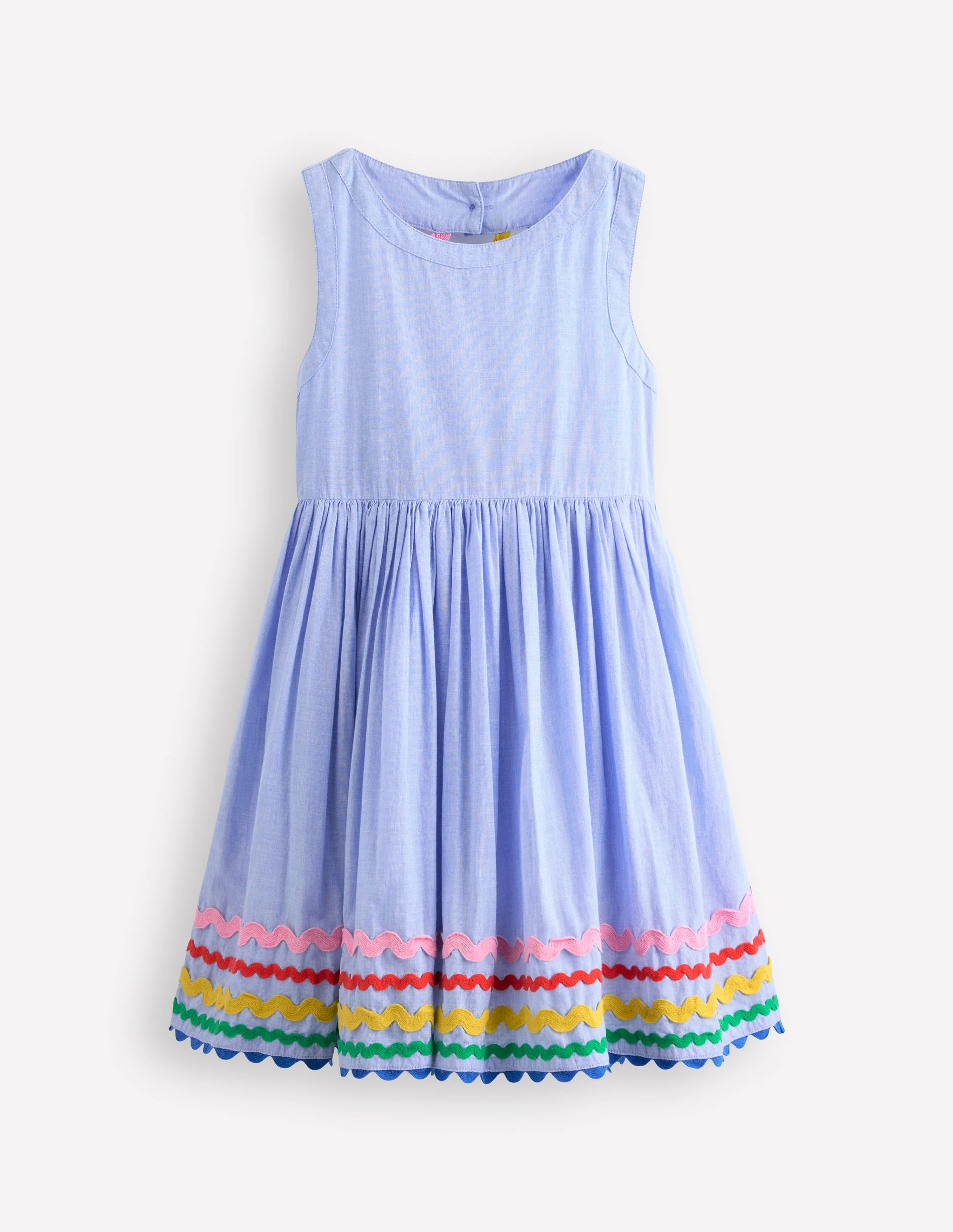 Harlow Kleid mit Rückendetail-Fil à Fil/Bunte Einfassung