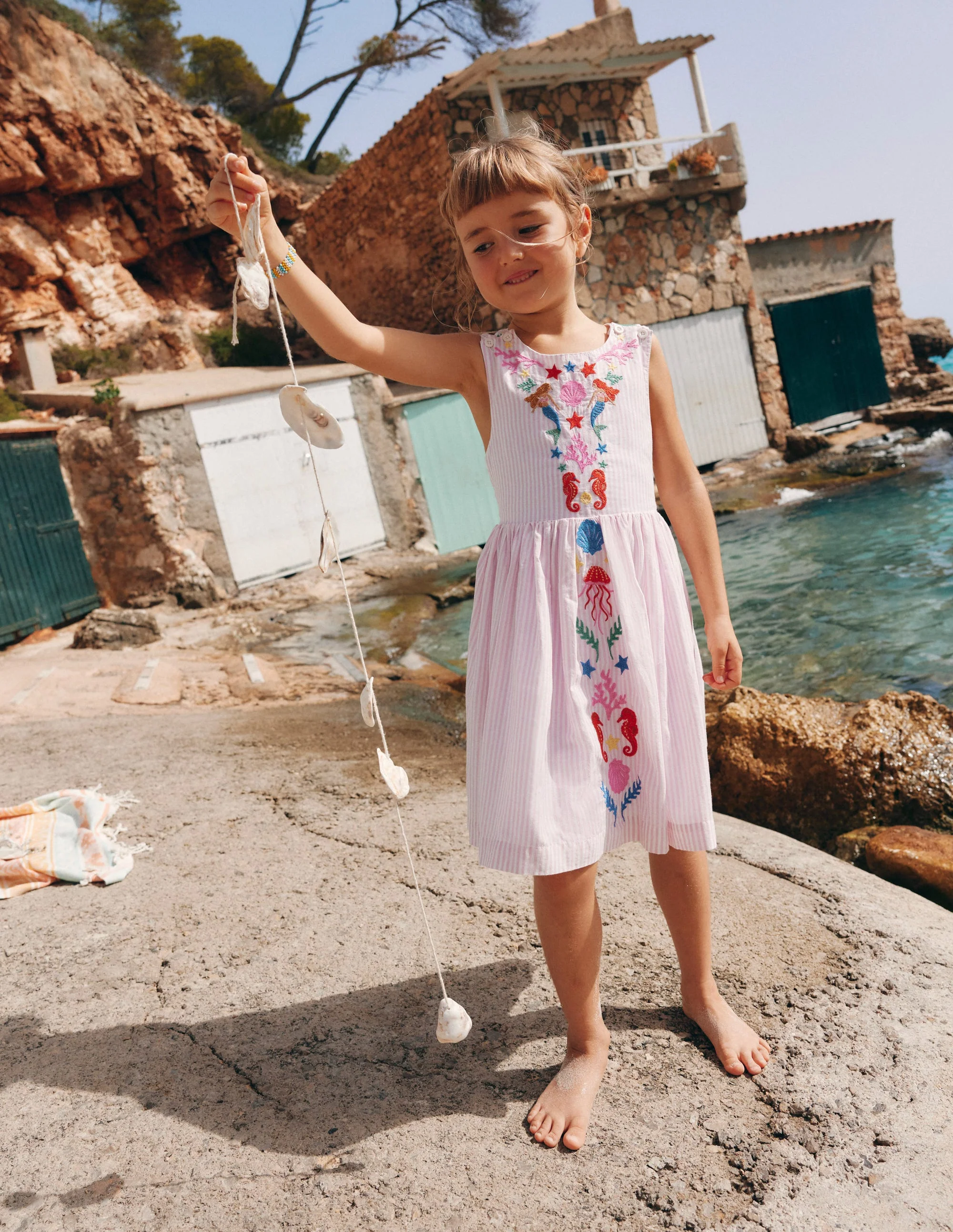 Harper Kleid mit gekreuzten Rückenträgern-Rosa Meerjungfrau - Image 5